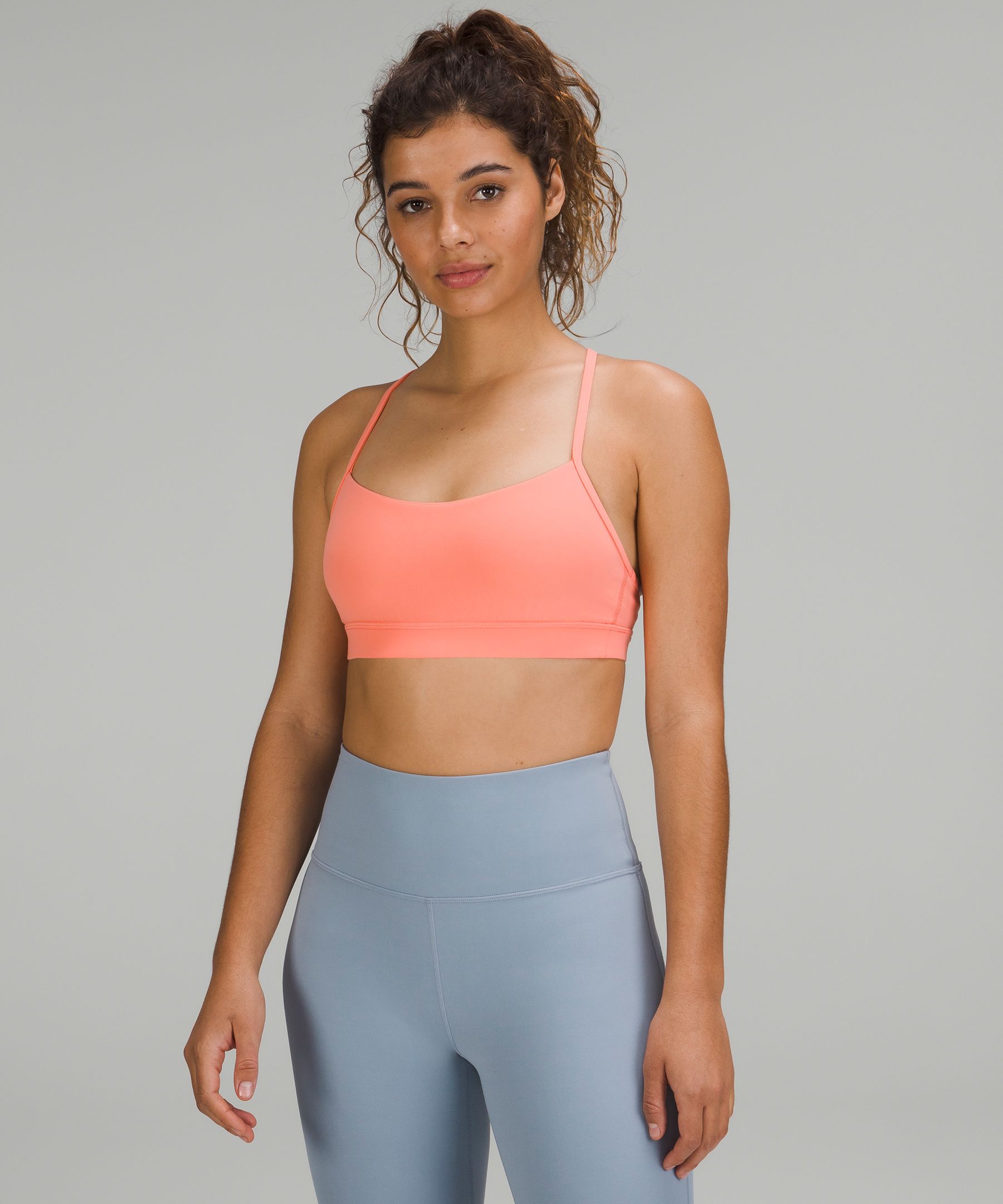 NEW] lululemon Flow Y Nulu Sports Bra Light Support A–C Cups Pink Peony,  Women's Fashion, Activewear on Carousell