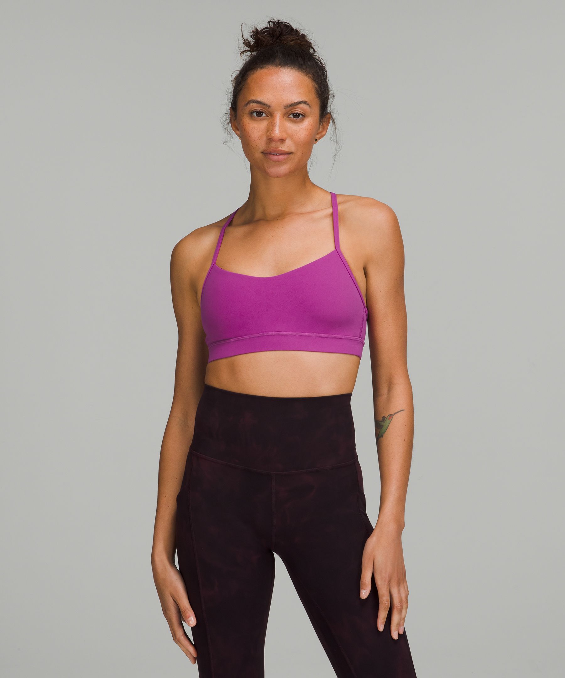 Lululemon Flow Y Nulu Bra *Light Support, A–C Cups - Intertwined Camo Deep  Coal Multi - lulu fanatics