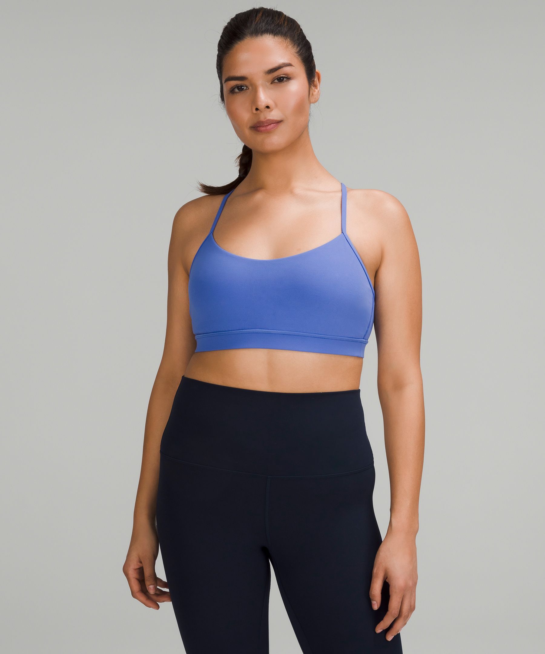 Lululemon Flow Y Bra Nulu *Light Support, B/C Cup - Diamond Dye Pink Bliss  Graphite Purple - lulu fanatics