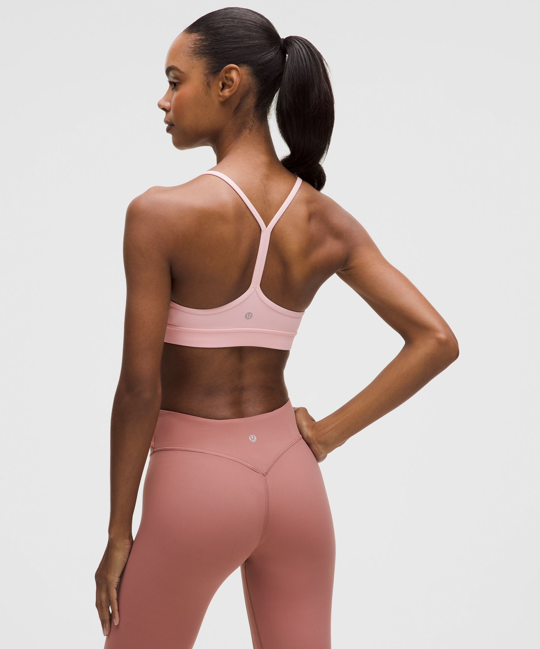 Lululemon Flow Y Bra Nulu In Pink