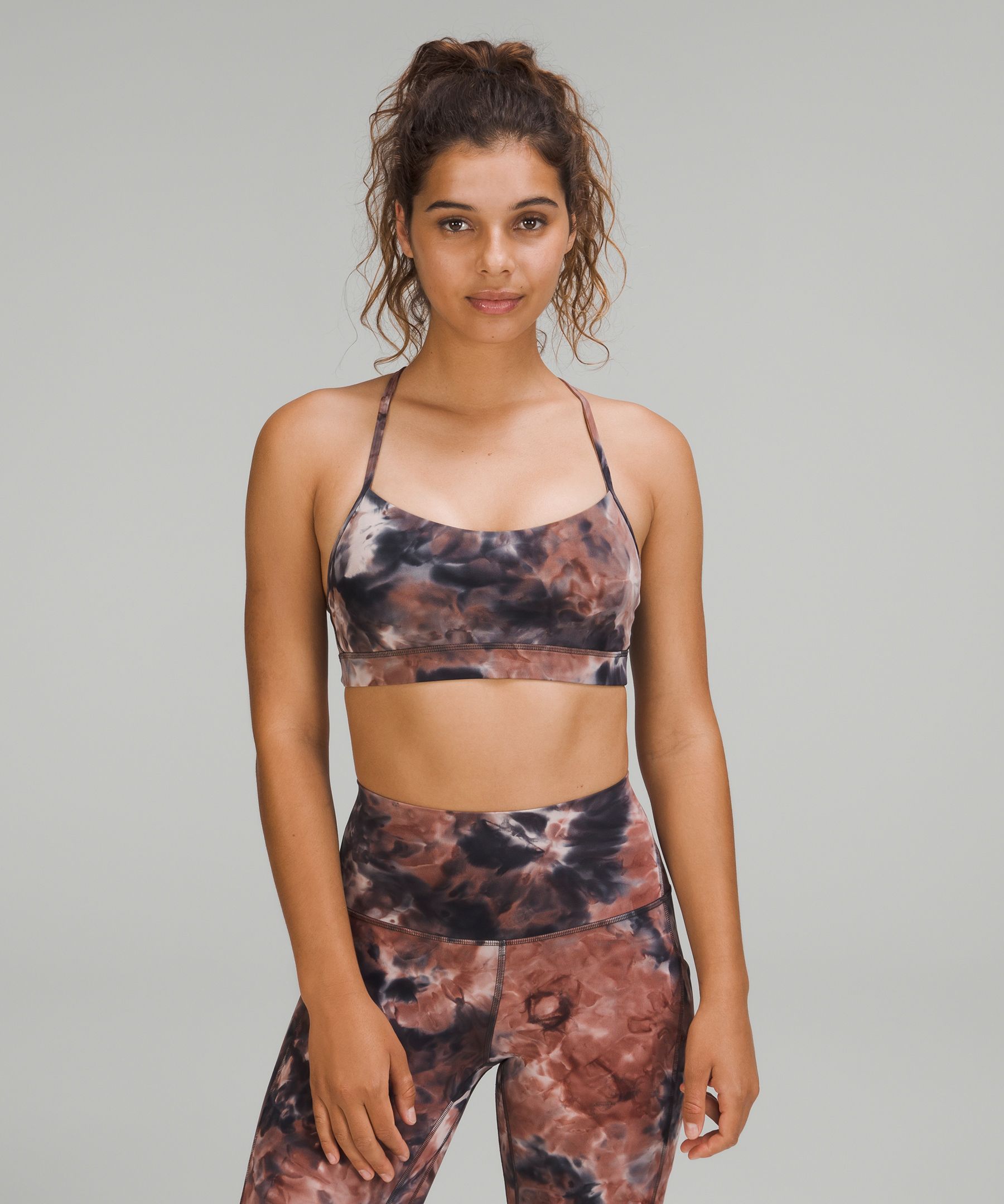 Lululemon Flow Y Bra *nulu In Polar Shift Emboss Black