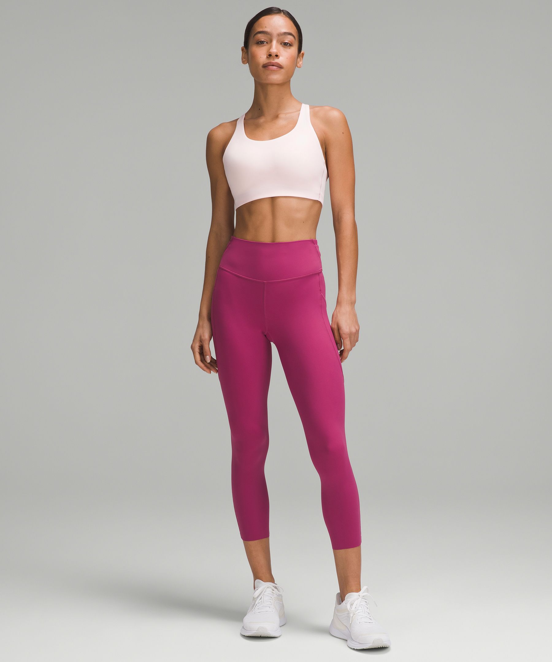Lululemon All Powered Up Sports Bra in Pastel Pink, NWT, 32DD