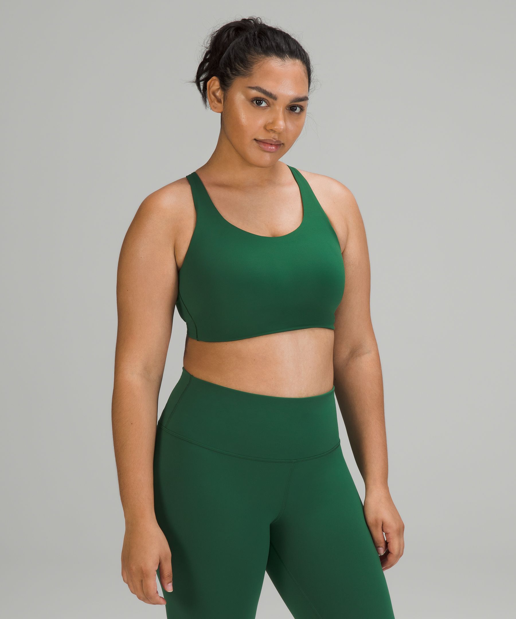 Lululemon Energy Bra High Support, B-ddd Cups In Everglade Green