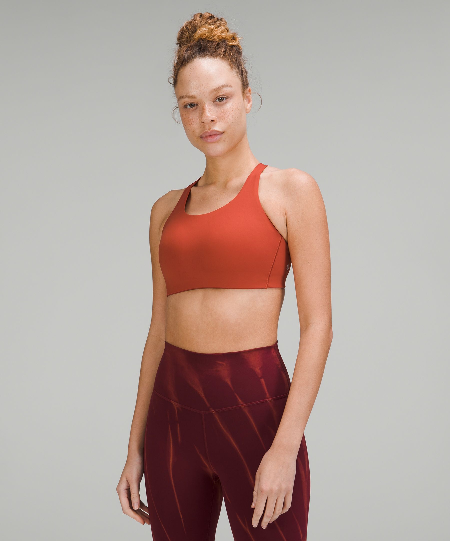 red lululemon sports bra