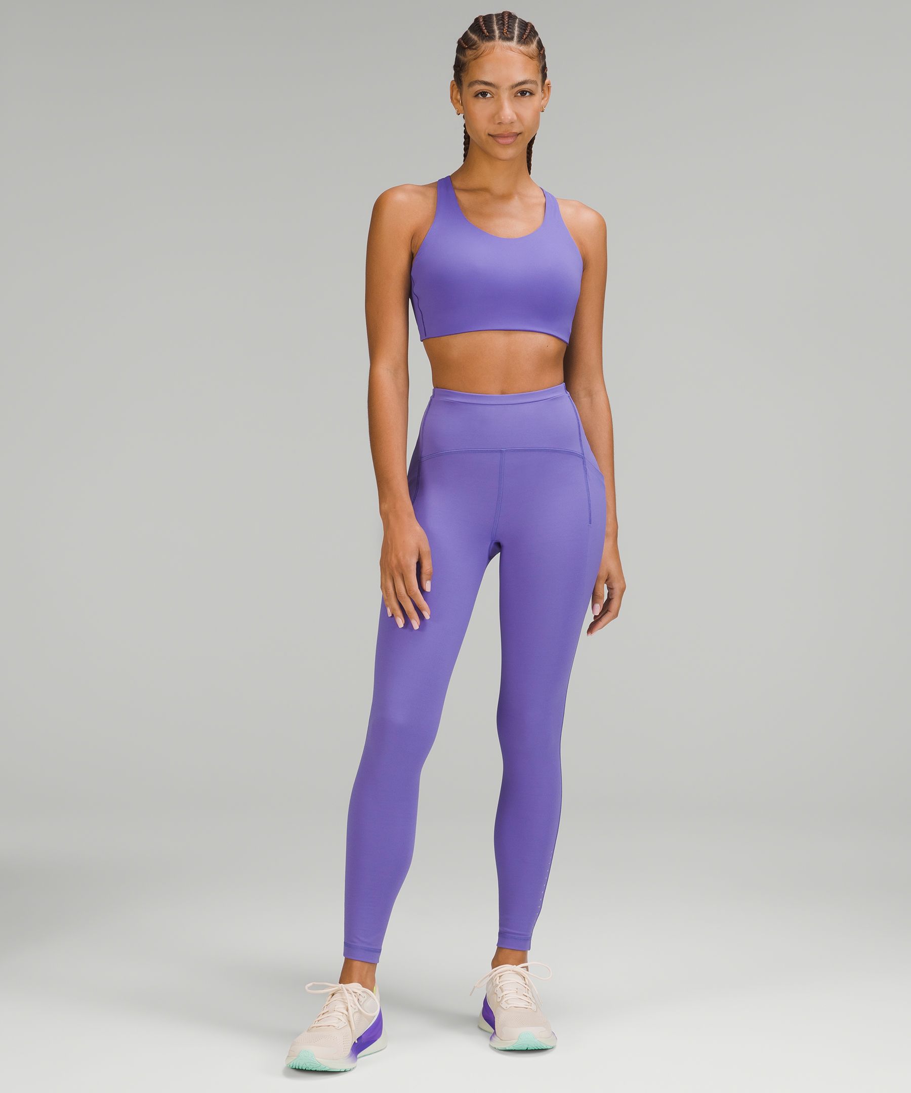 lululemon athletica, Intimates & Sleepwear, Lululemon Energy Strappy Back  Sports Bra In Purple Quartz