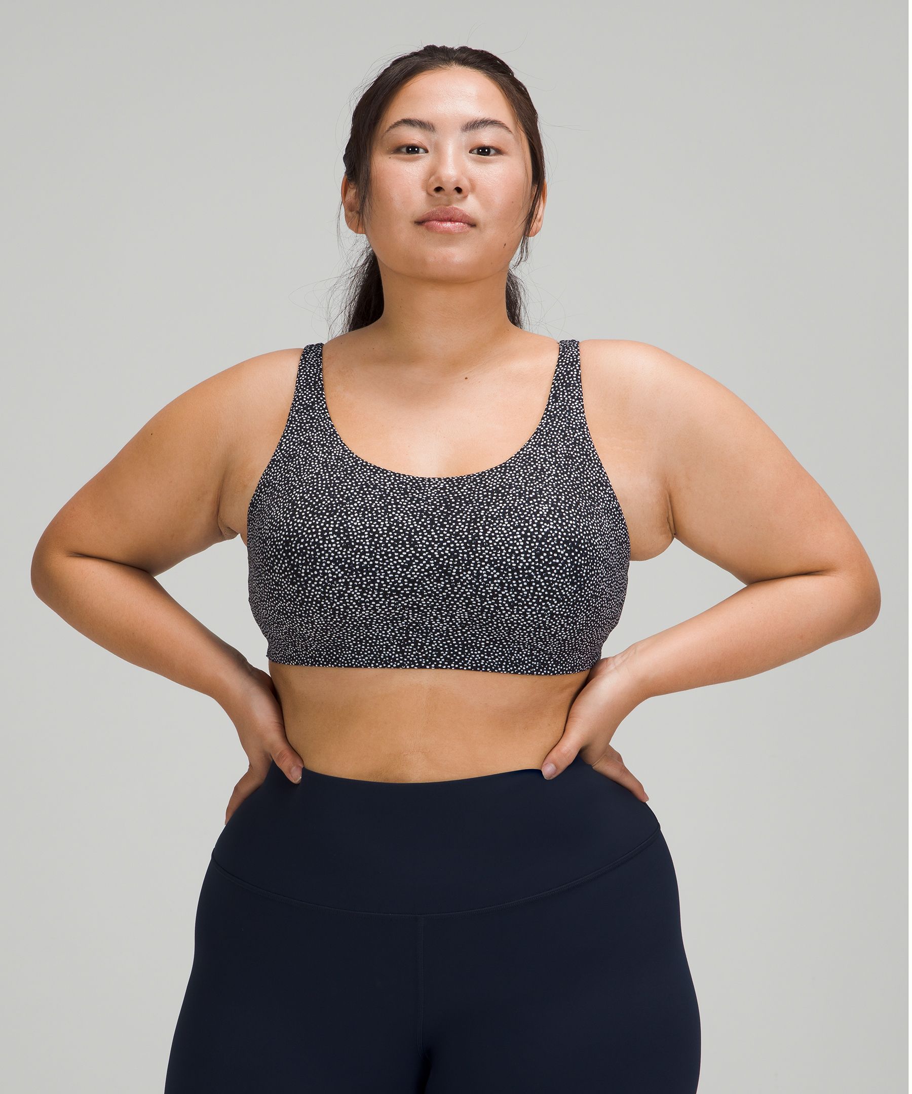 Lululemon In Alignment Straight-strap Bra Light Support, C/d Cup In  Heritage 365 Camo Mini Deep Coal