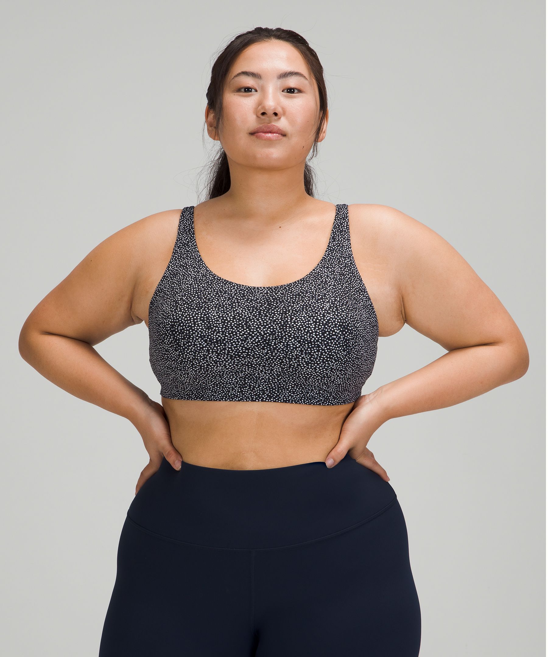 Lululemon In Alignment Straight-strap Bra Light Support, C/d Cup In Heritage  365 Camo Mini Pecan Tan