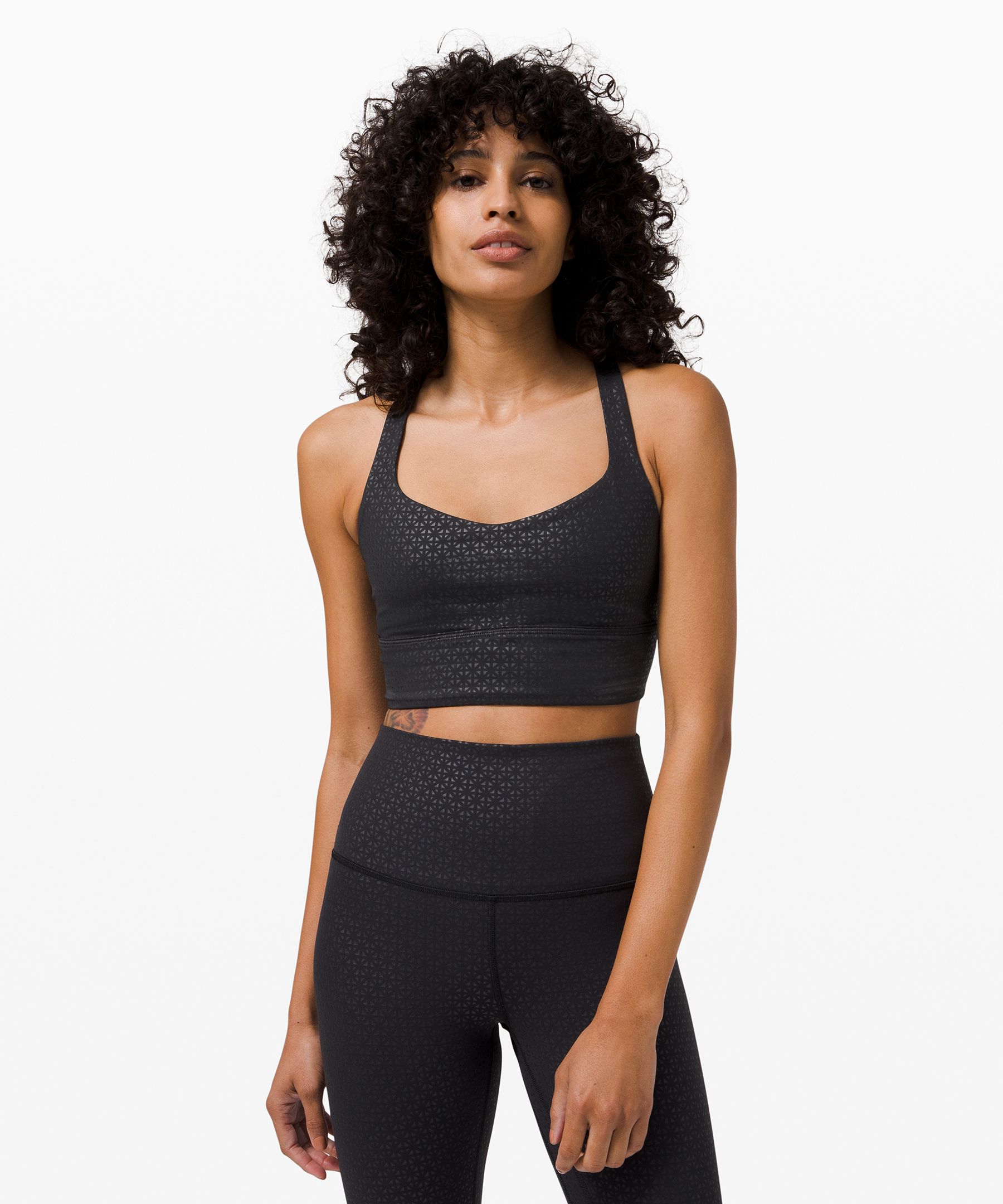 Lululemon Free To Be Bra Wild Long Line*light Support, A/b Cup Online Only In Black