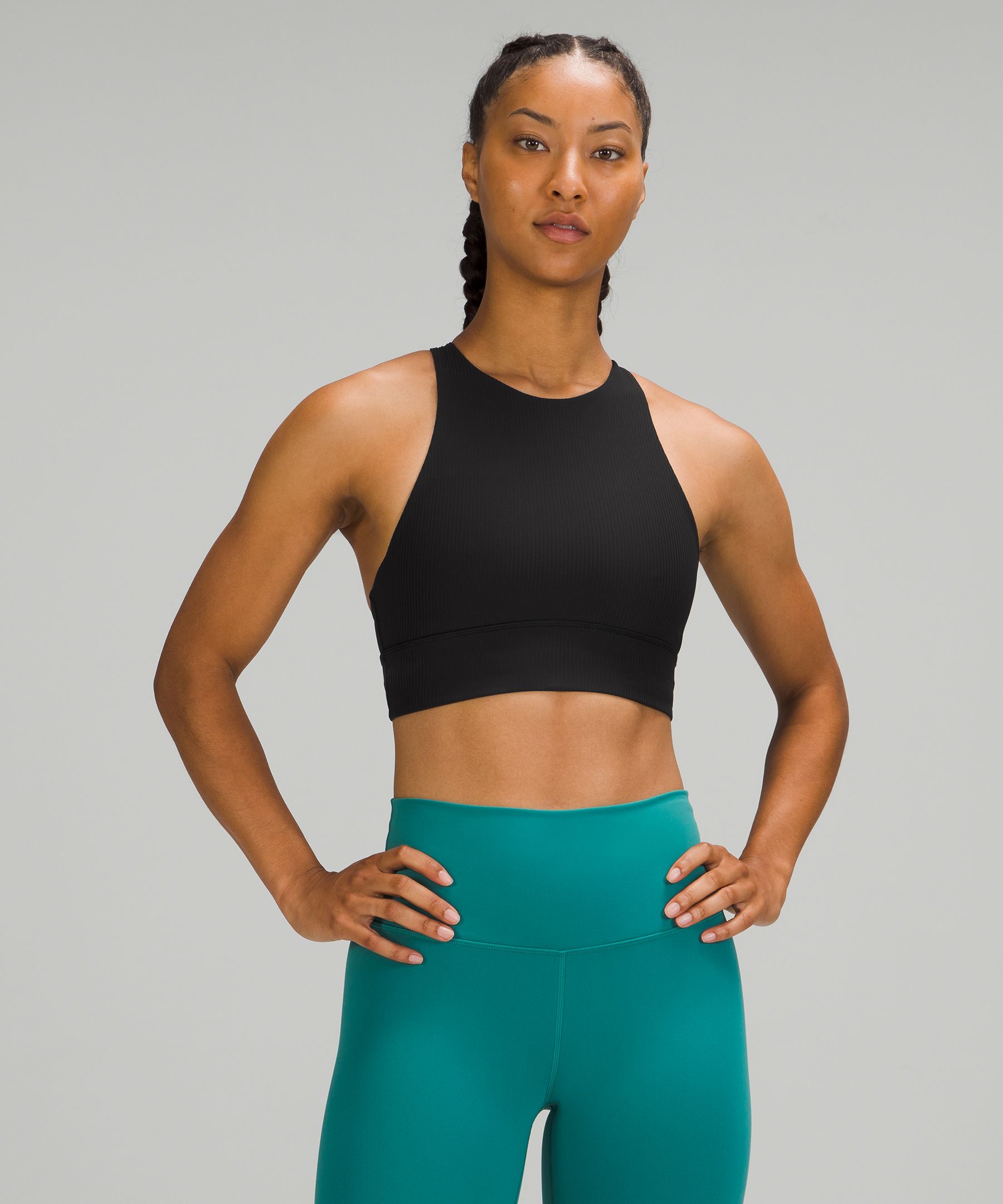 Lululemon - Energy High-Neck Longline Ribbed Bra *Medium Support, B–D Cups