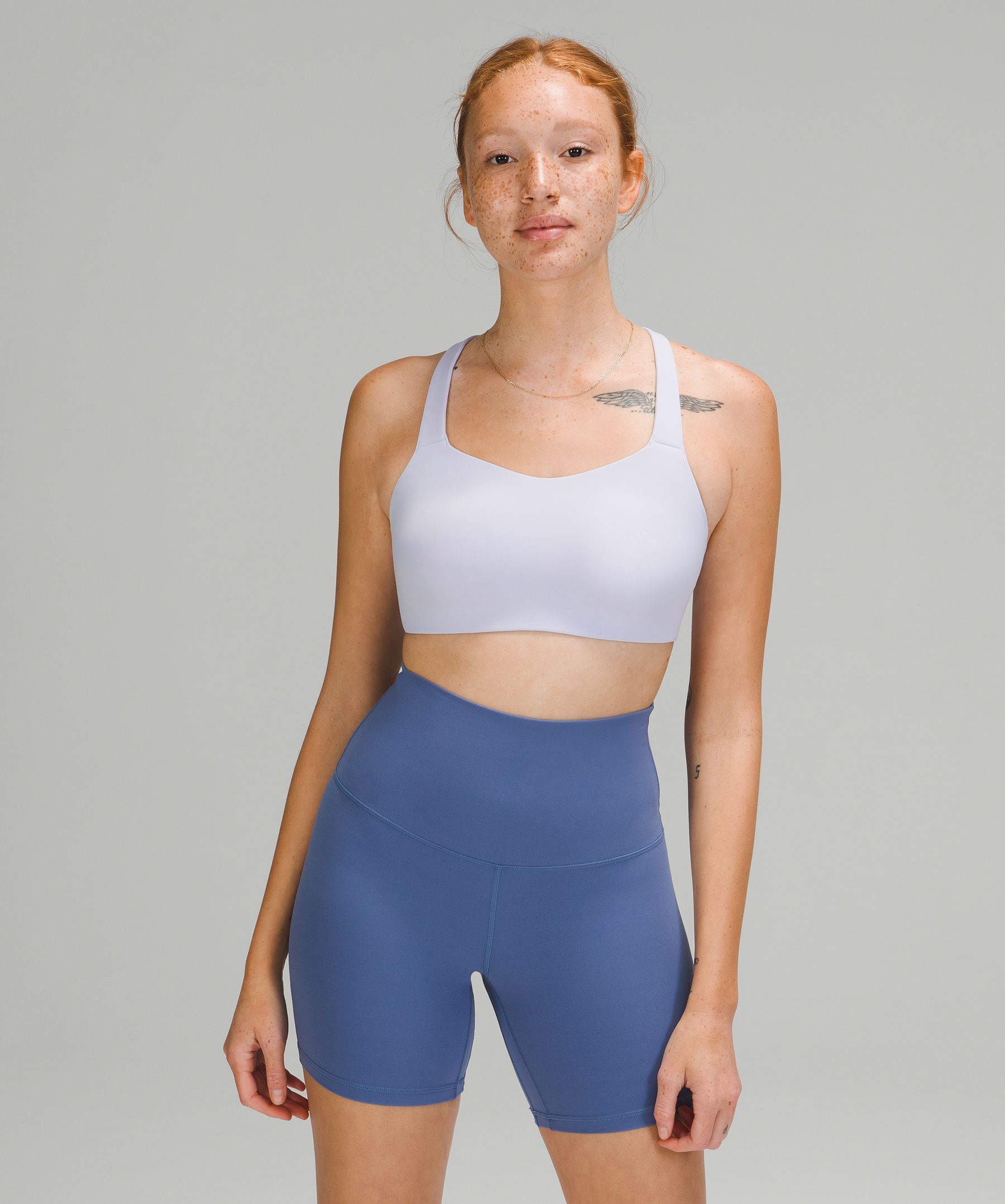 Buy Sky Blue Crossover Sports Bra Online: Adjustable CrossOver