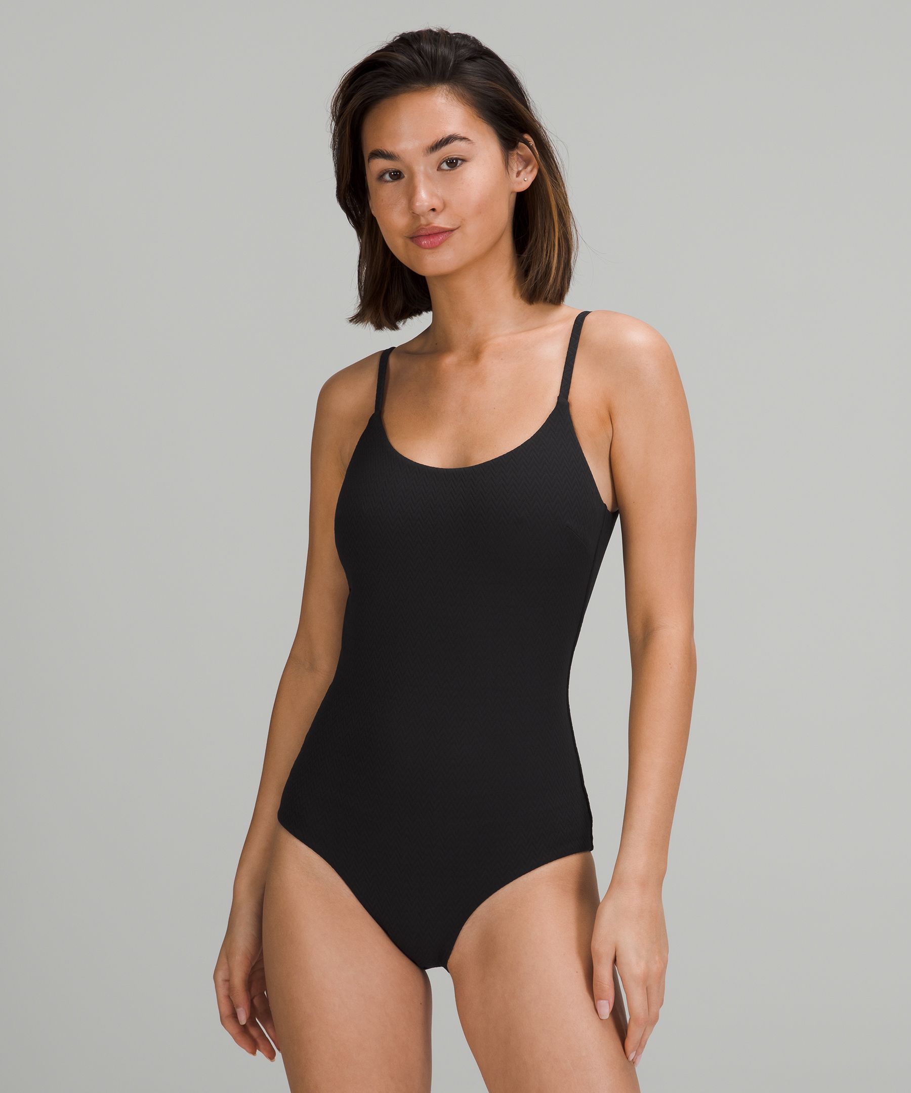 Lululemon Waterside Scoop One-piece Swimsuit In Black