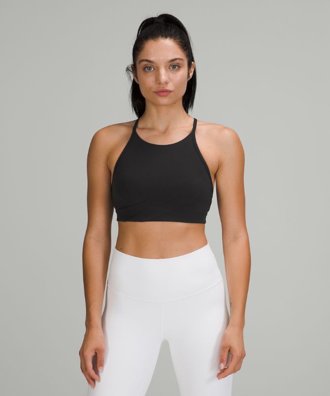 Flow Y Wrap-Front High-Neck Bra *Light Support
