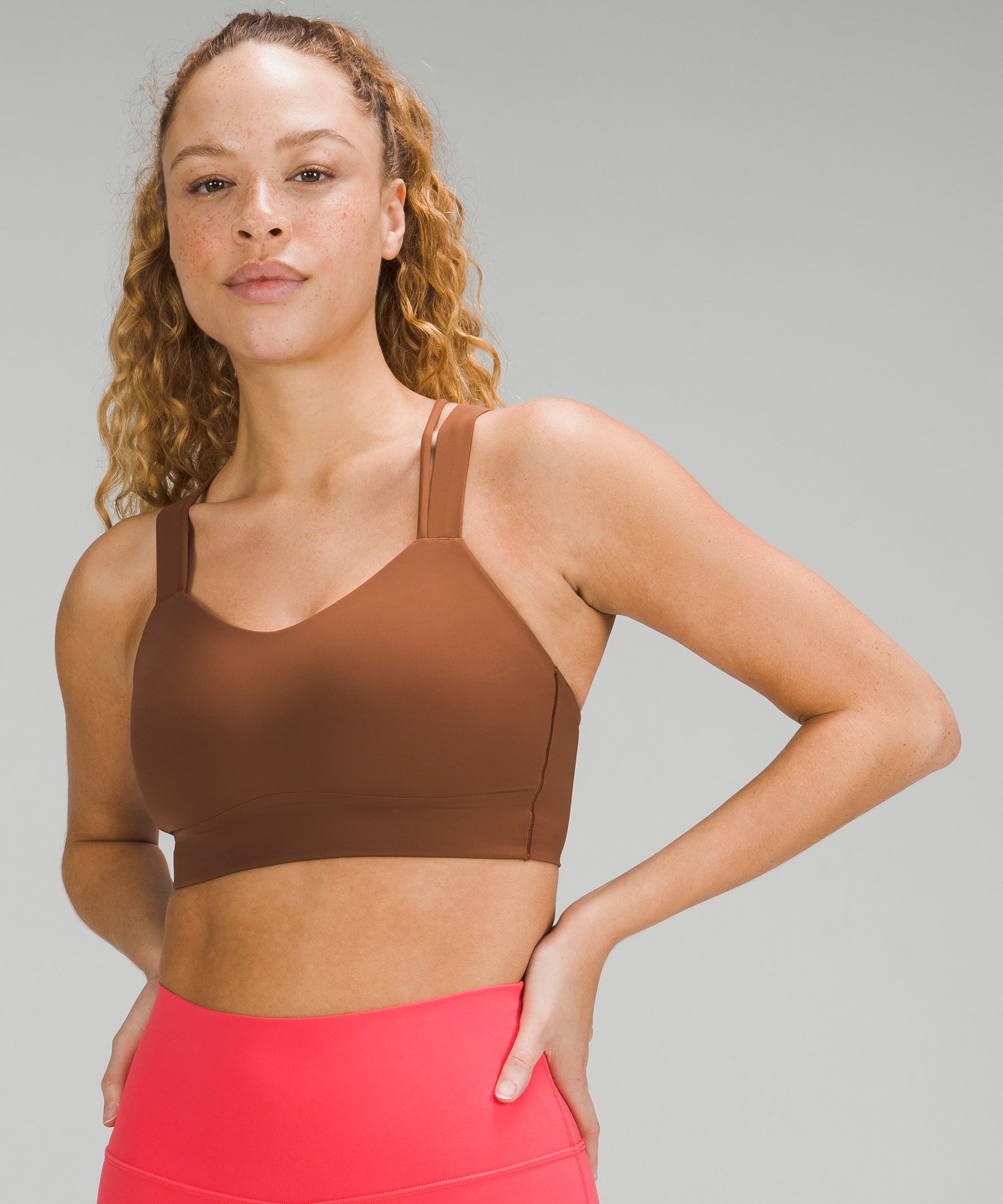 Lululemon Like A Cloud Longline Bra Light Support, D/dd Cup In Dew Pink