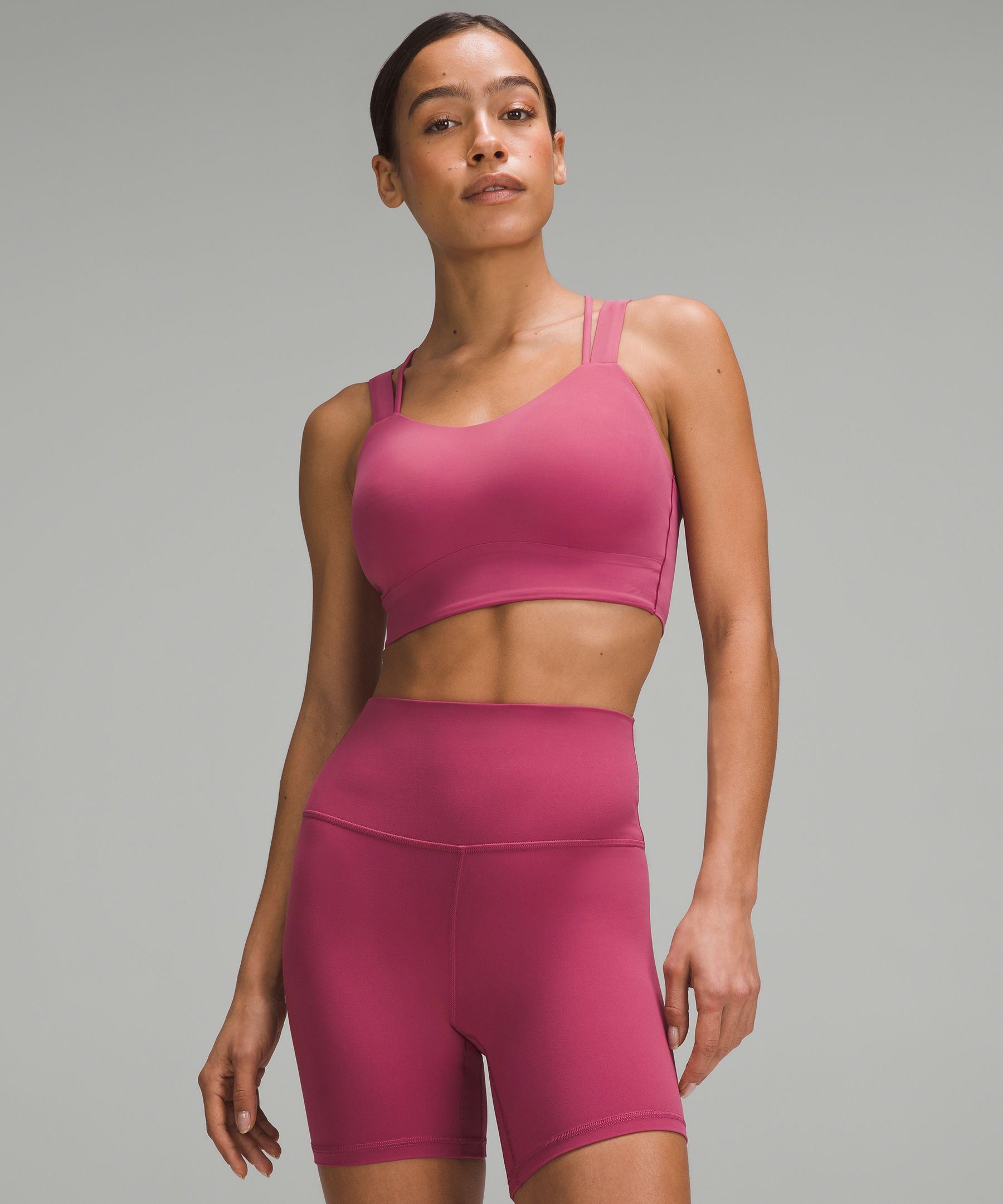 Lululemon Like A Cloud Longline Bra Light Support, D/dd Cup In Pink