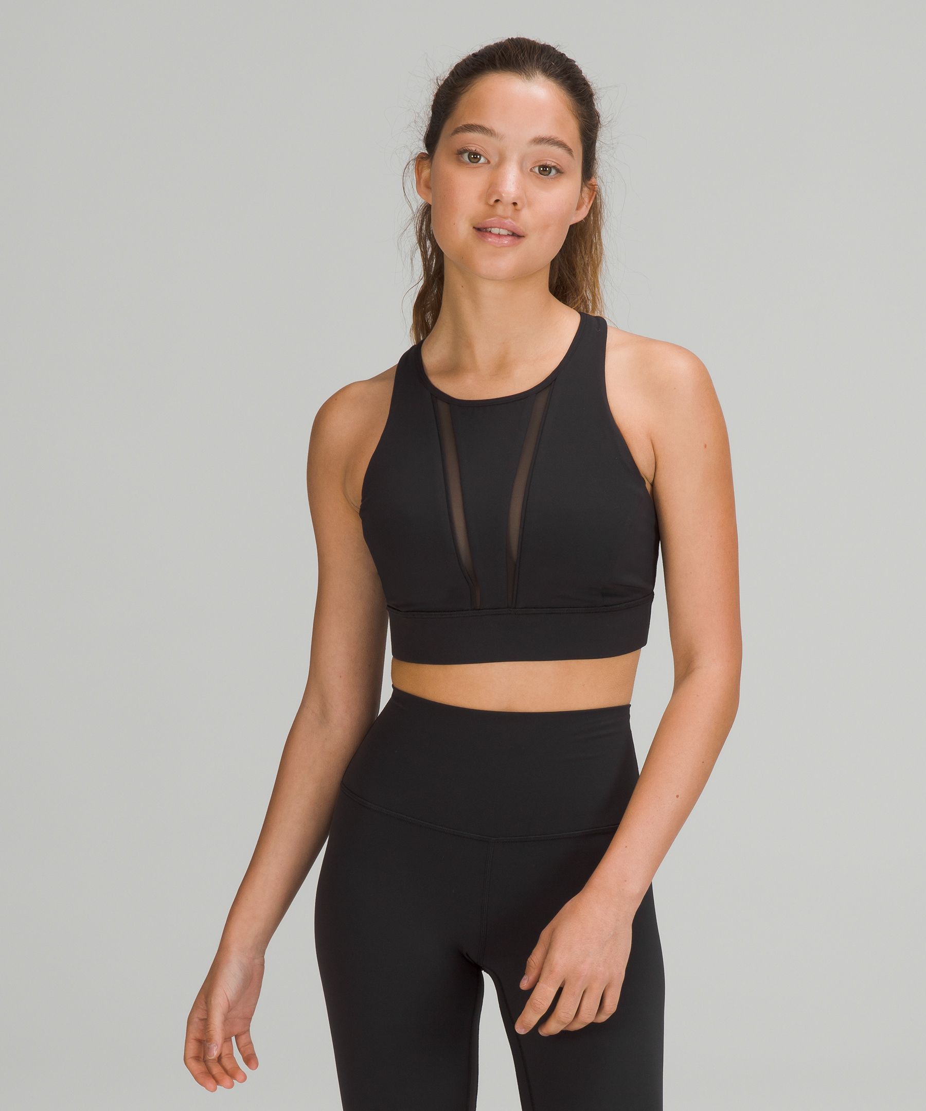 Lululemon black mesh sports - Gem