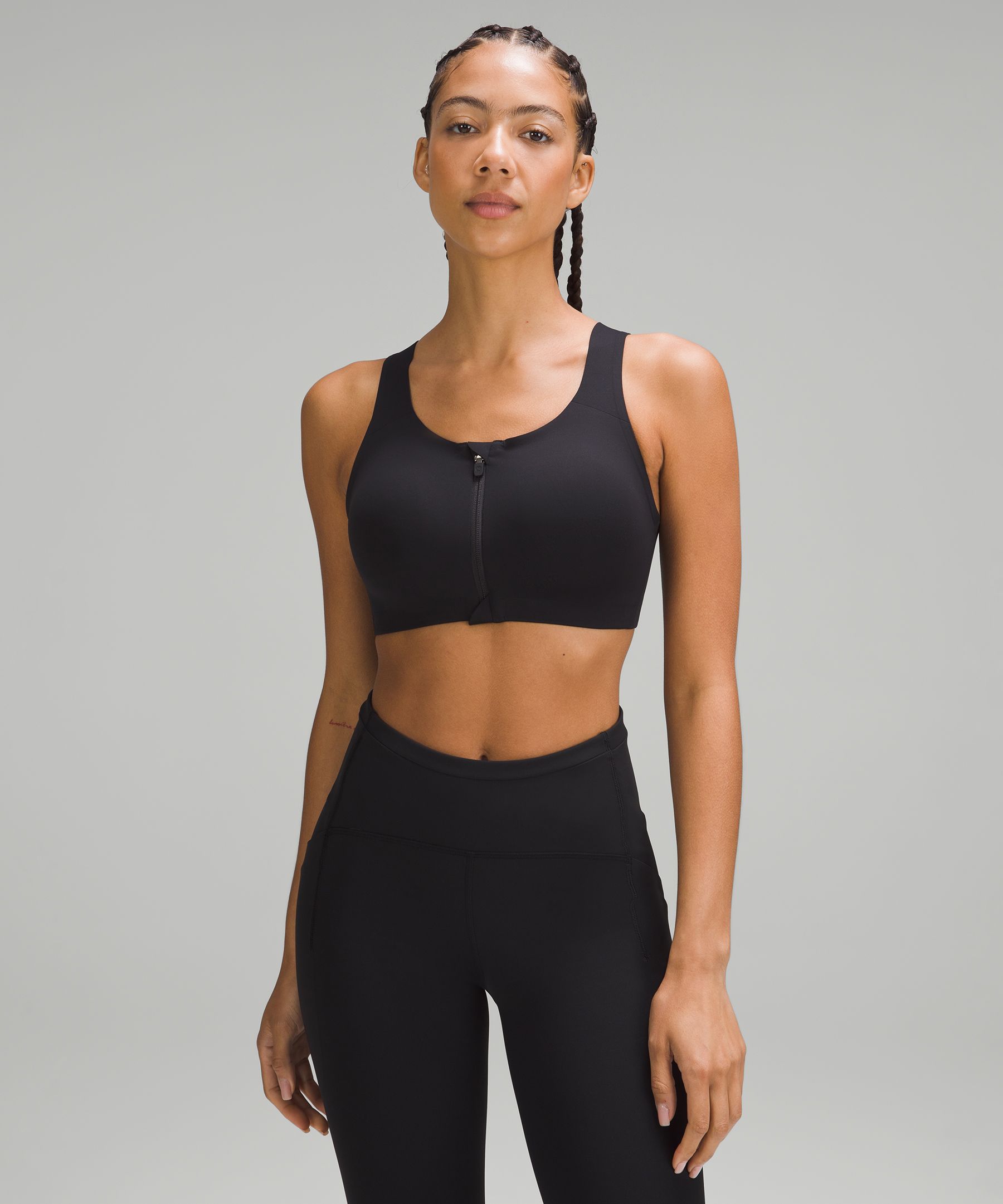 Lululemon Enlite Front-zip Bra High Support, A-ddd(e) Cups In Black