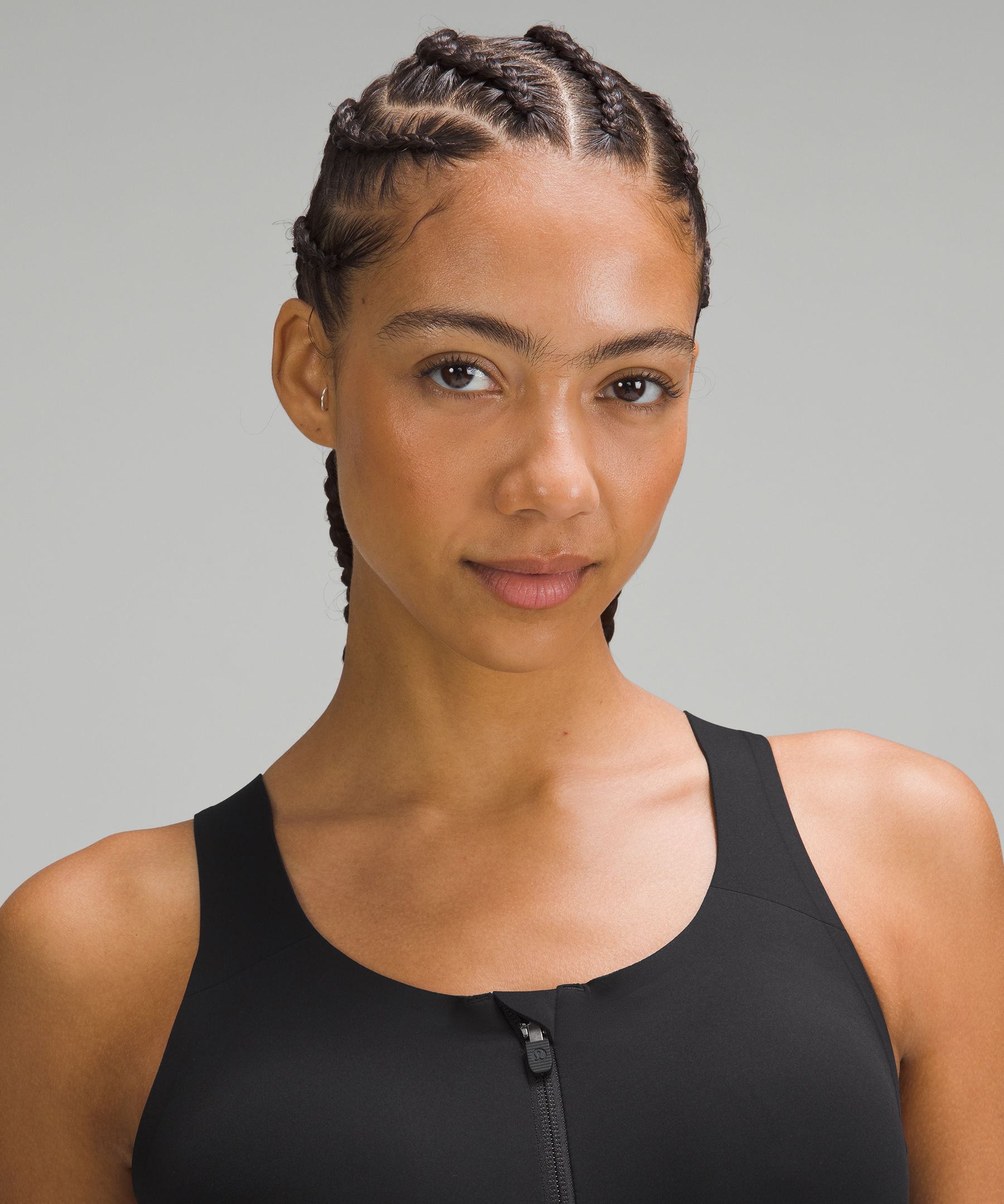 LULULEMON Enlite Bra Zip Front (Black, 32D) at  Women's