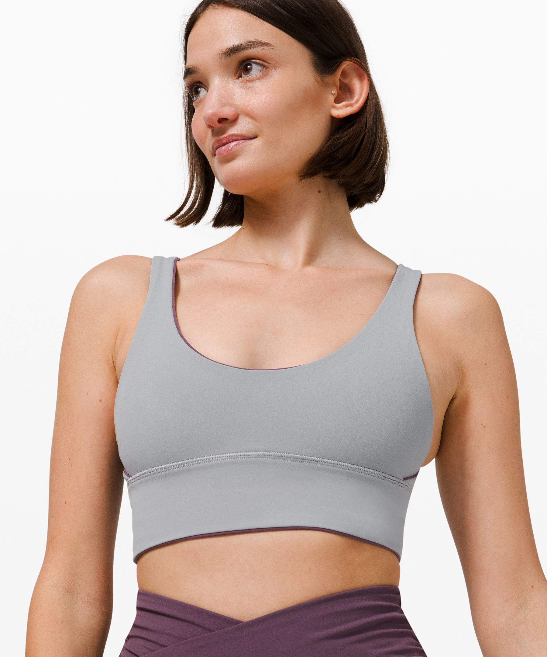 Lululemon Align™ Reversible Bra Light Support, A/b Cup In Silver Blue/white  Opal