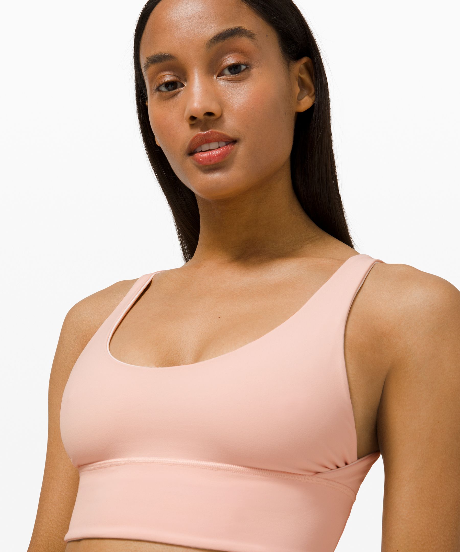 Lululemon In Alignment Straight Strap Bra *Light Support, C/D Cups - Pink  Puff - lulu fanatics