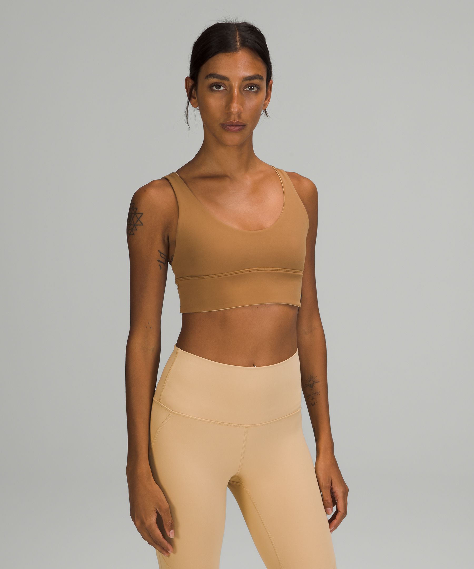 Lululemon Align™ Reversible Bra Light Support, A/b Cup In Bold Beige/pecan Tan