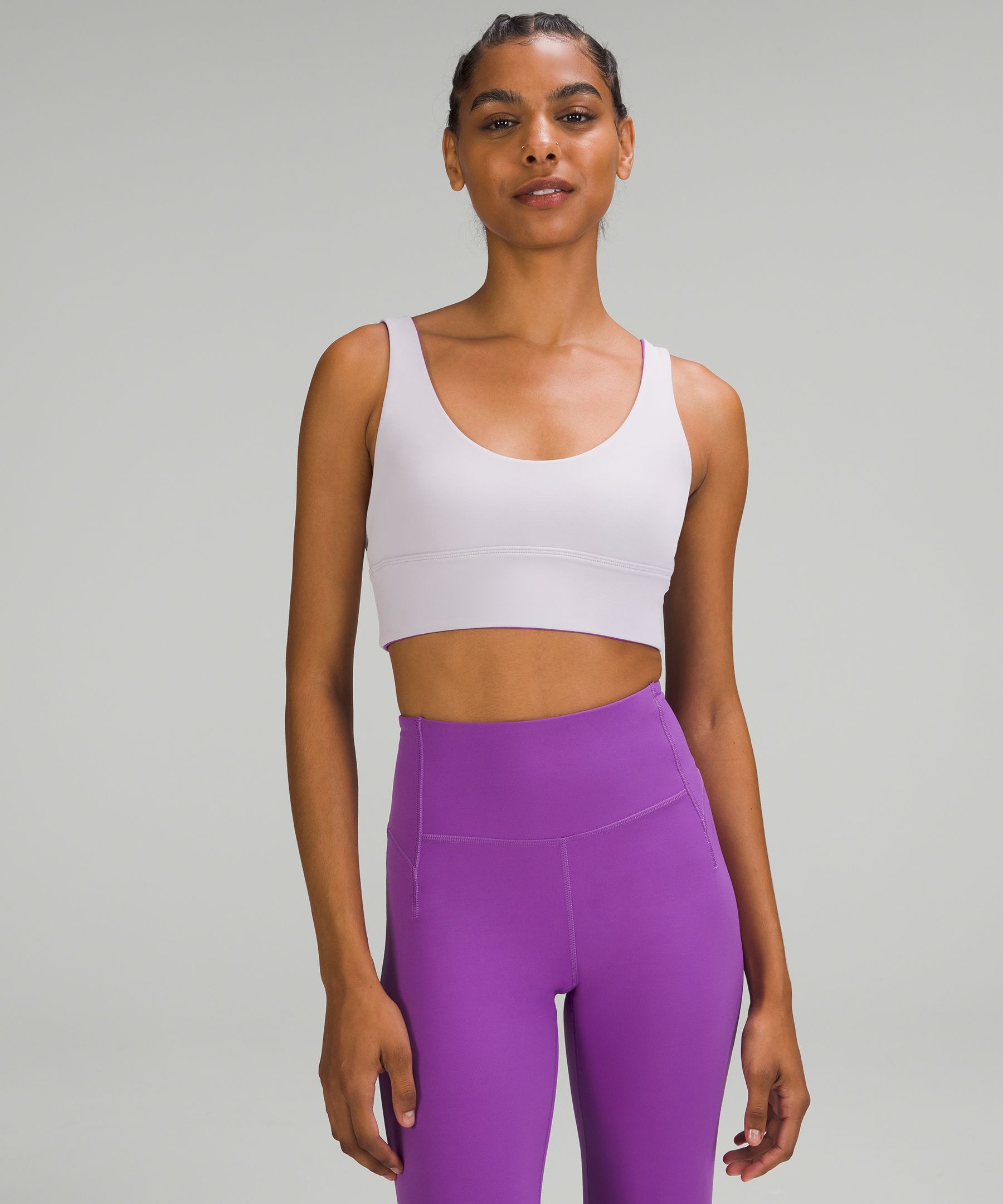 Lululemon Align™ Reversible Bra Light Support, A/b Cup In Pastel  Blue/heathered Pastel Blue