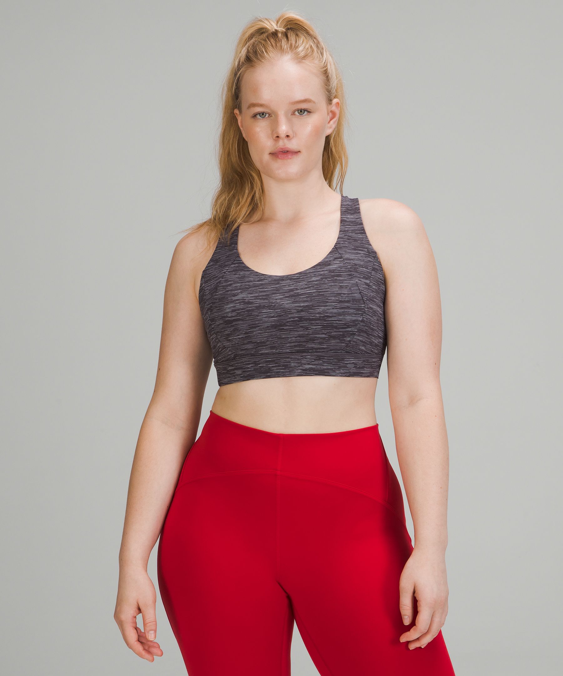 Lululemon Free To Be Elevated Bra Light Support, Dd/ddd(e) Cup In Wee Are From Space Dark Carbon Ice Grey/dark Red