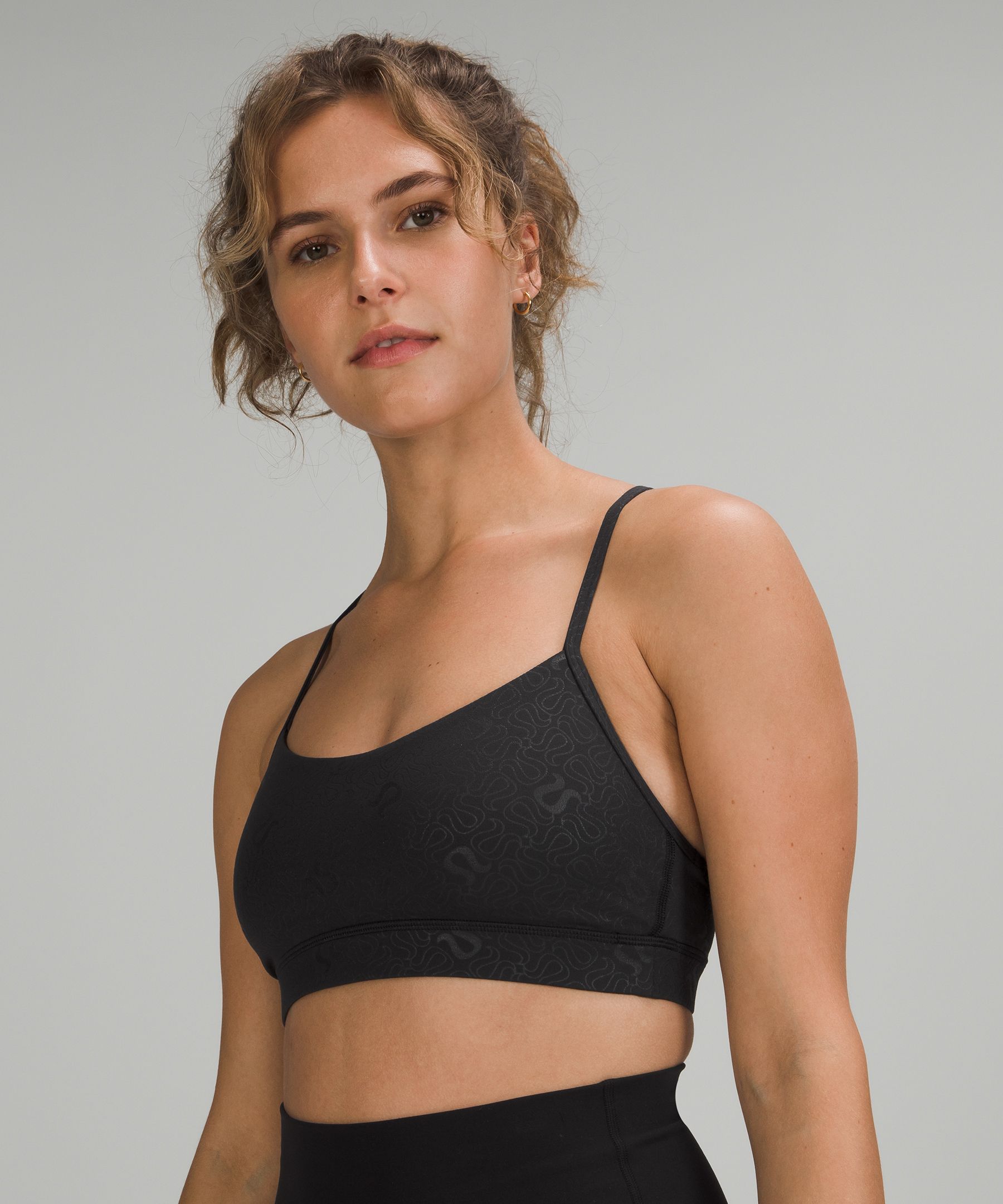 Lululemon Flow Y Bra *Nulu Night View White Black! EUC