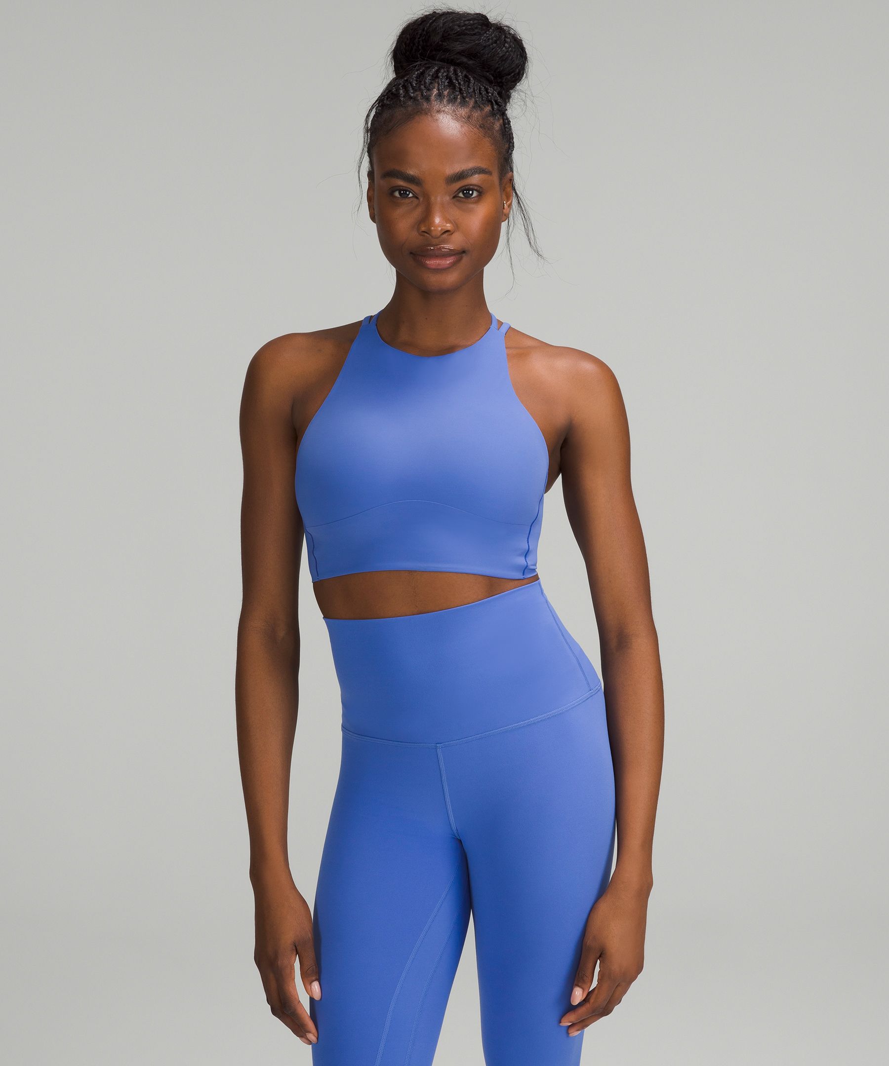 High Neck Longline Sports Bra, Longline Sports Bra Top