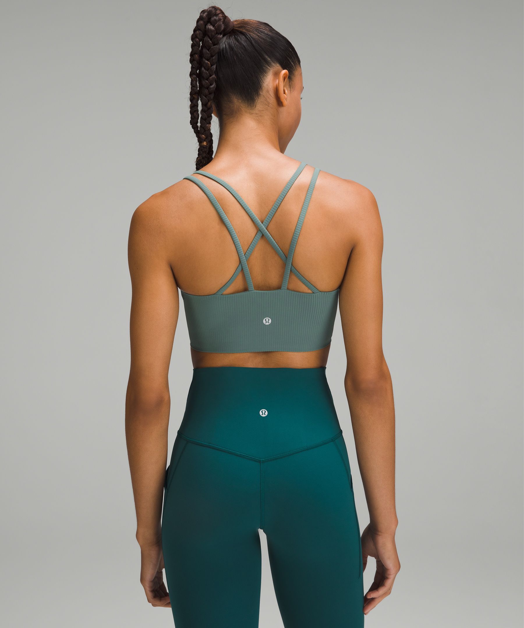 Lululemon Energy Bra Thrive Viridian Green Black