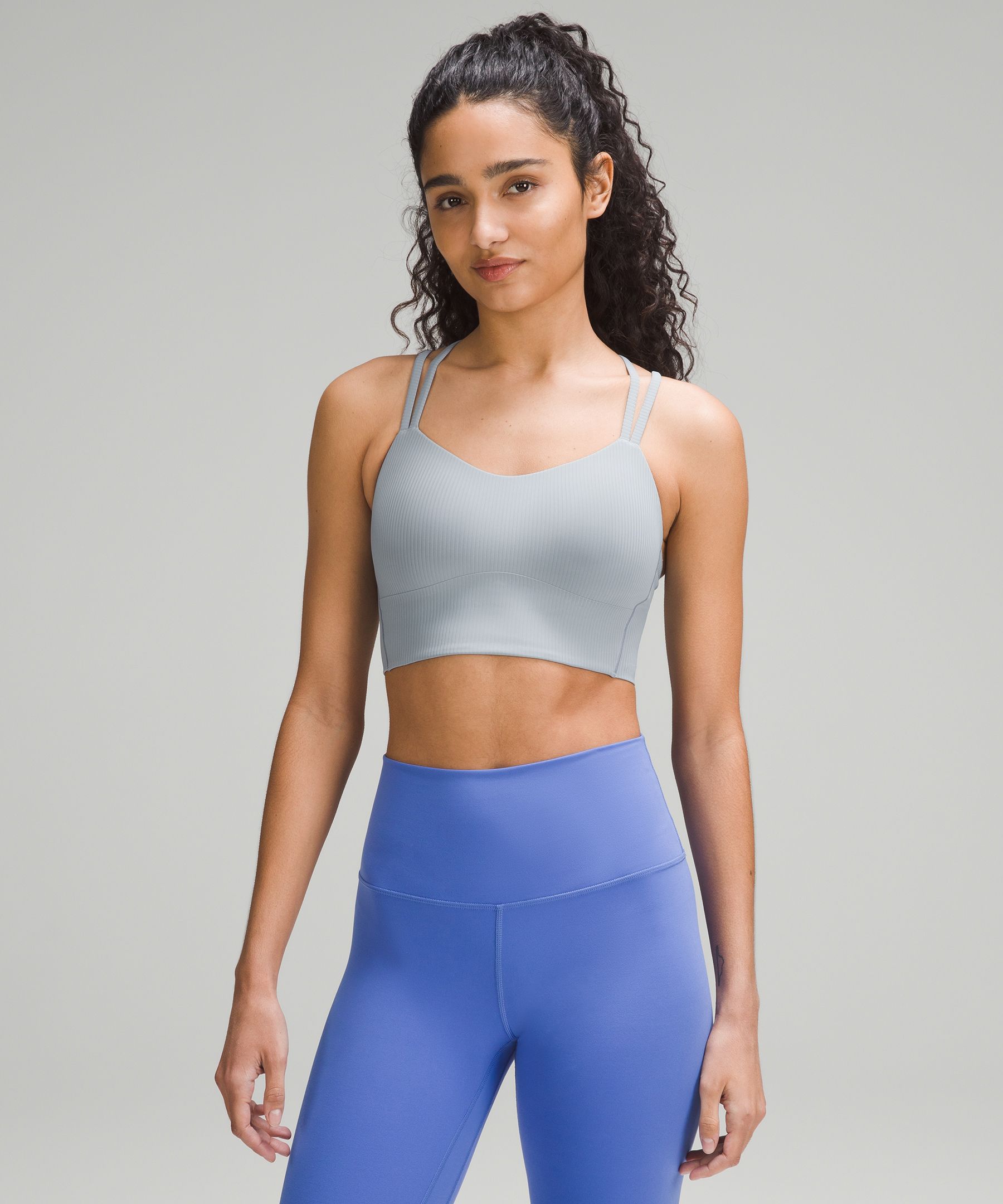 Lululemon Like A Cloud Ribbed Longline Bra Light Support, B/c Cup