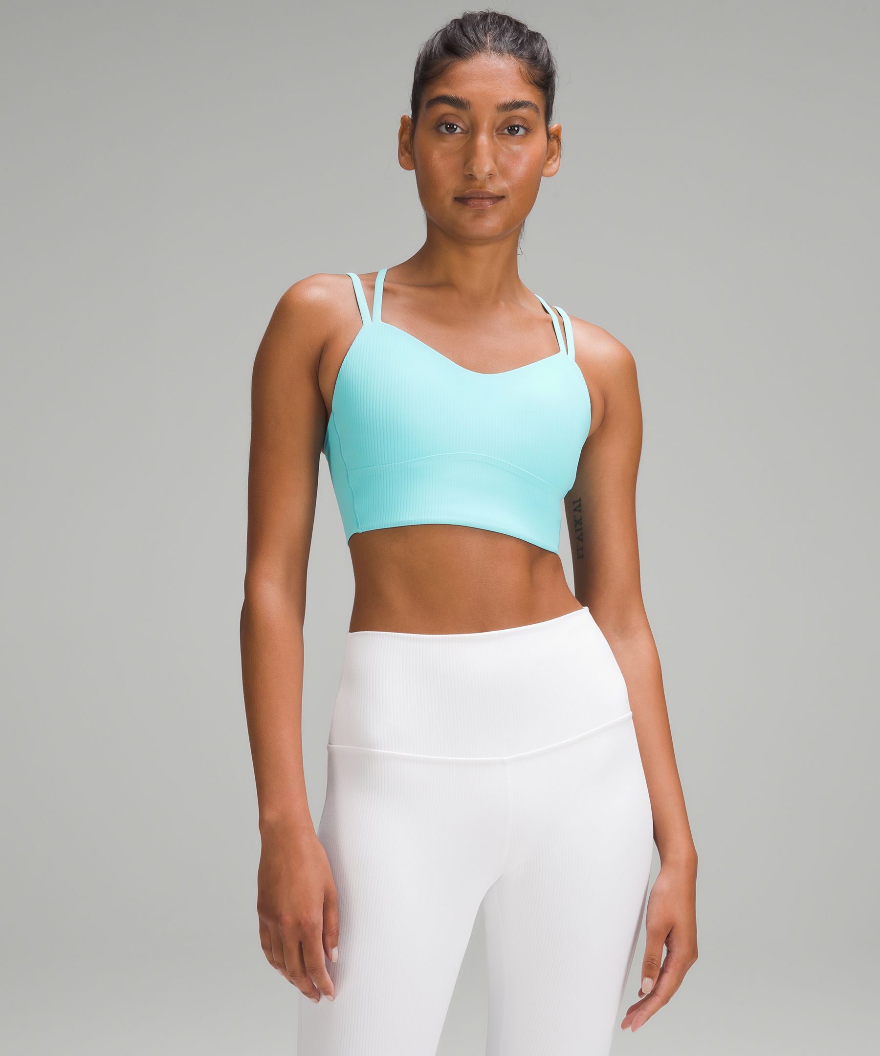 Lululemon Like A Cloud Ribbed Longline Bra Light Support, B/c Cup