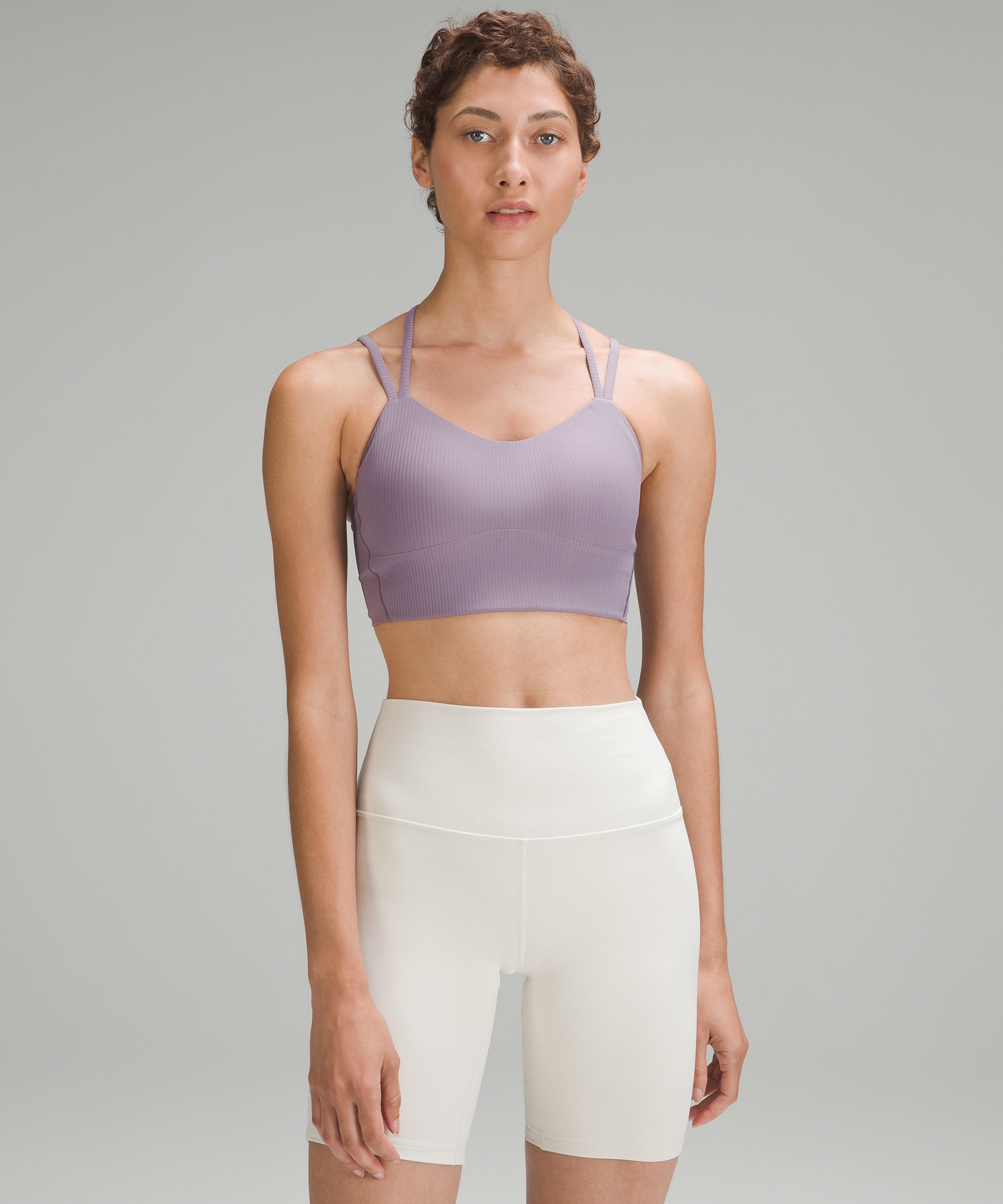 Lululemon Like A Cloud Ribbed Longline Bra Light Support, B/c Cup