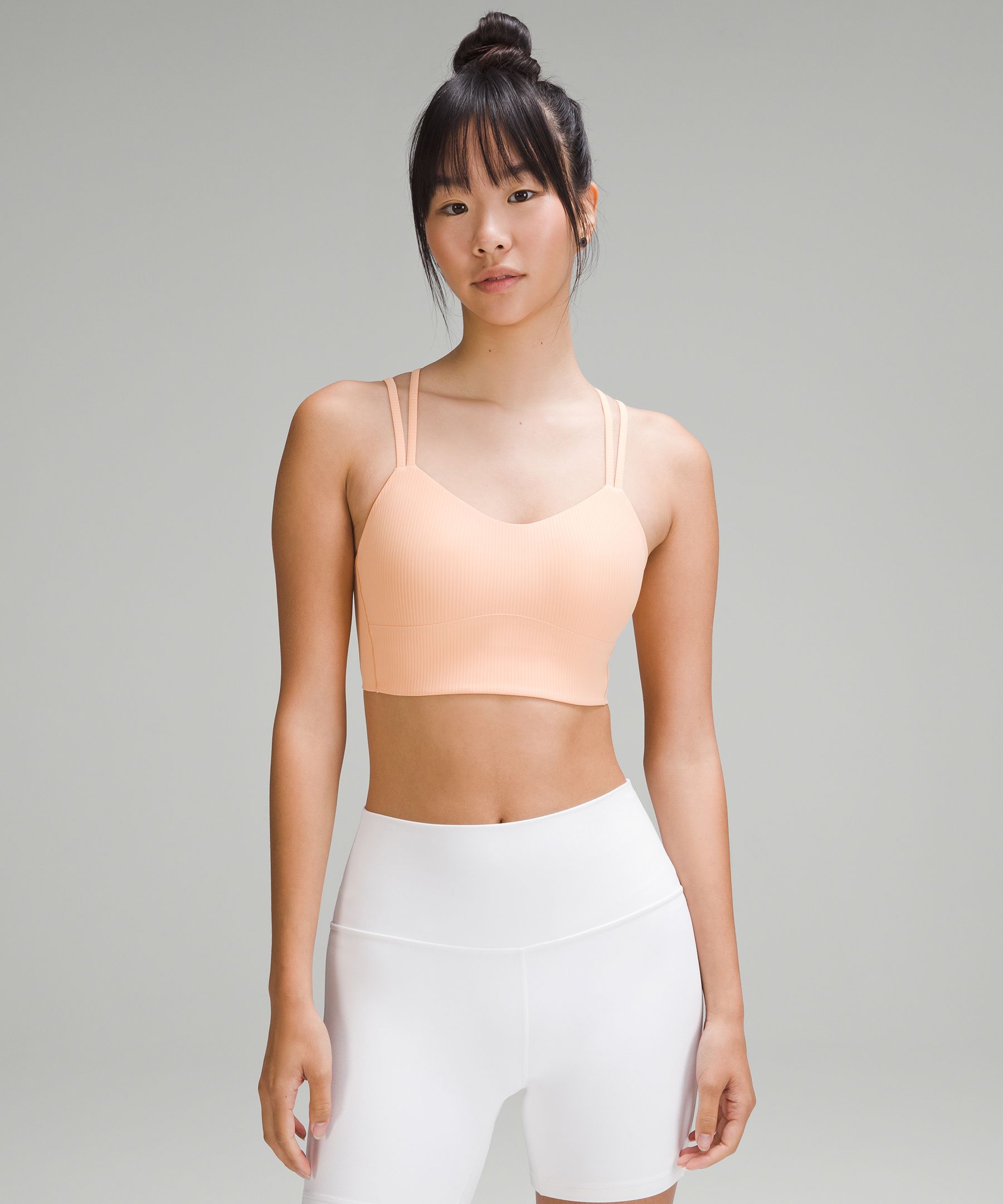 Lululemon Like a Cloud Ribbed Longline Bra B/C Cup in Butternut