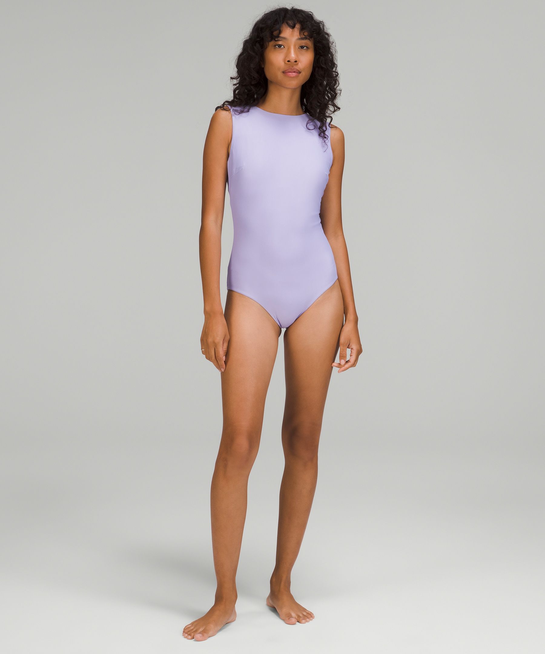 Waterside High-Neck One-Piece Swimsuit *Medium Bum Coverage Online 