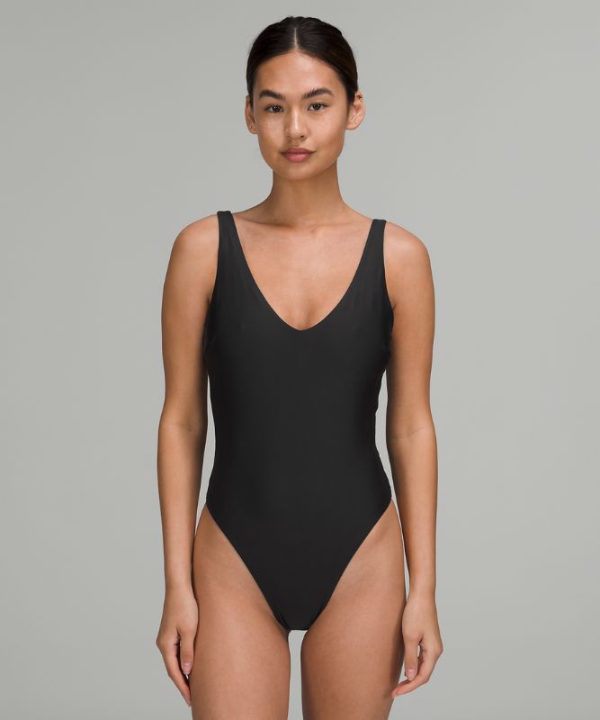Waterside V-Neck Skimpy-Fit One-Piece Swimsuit *B/C Cup