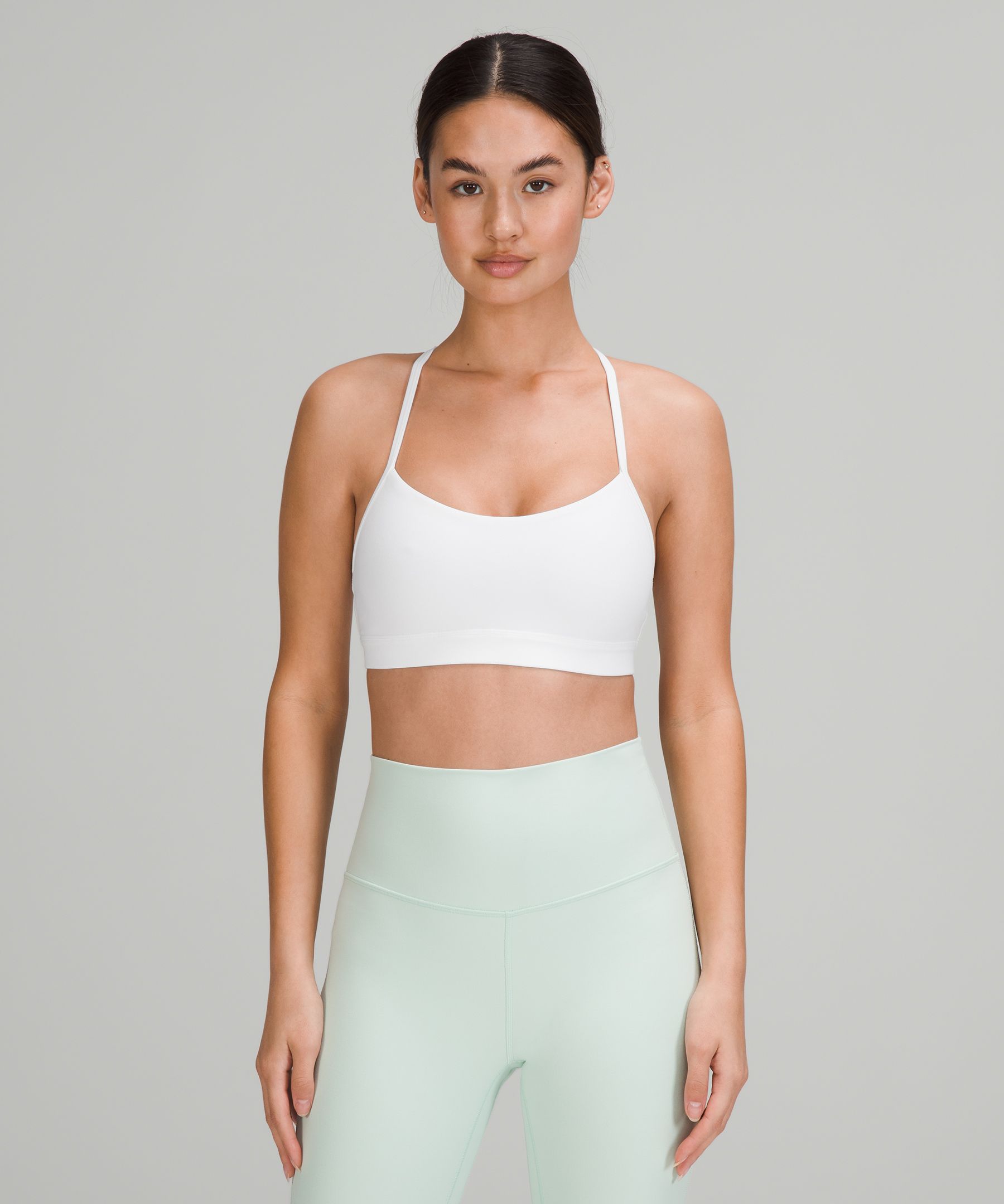 Lululemon Flow Y Adjustable Bra Light Support, A-c Cups In White