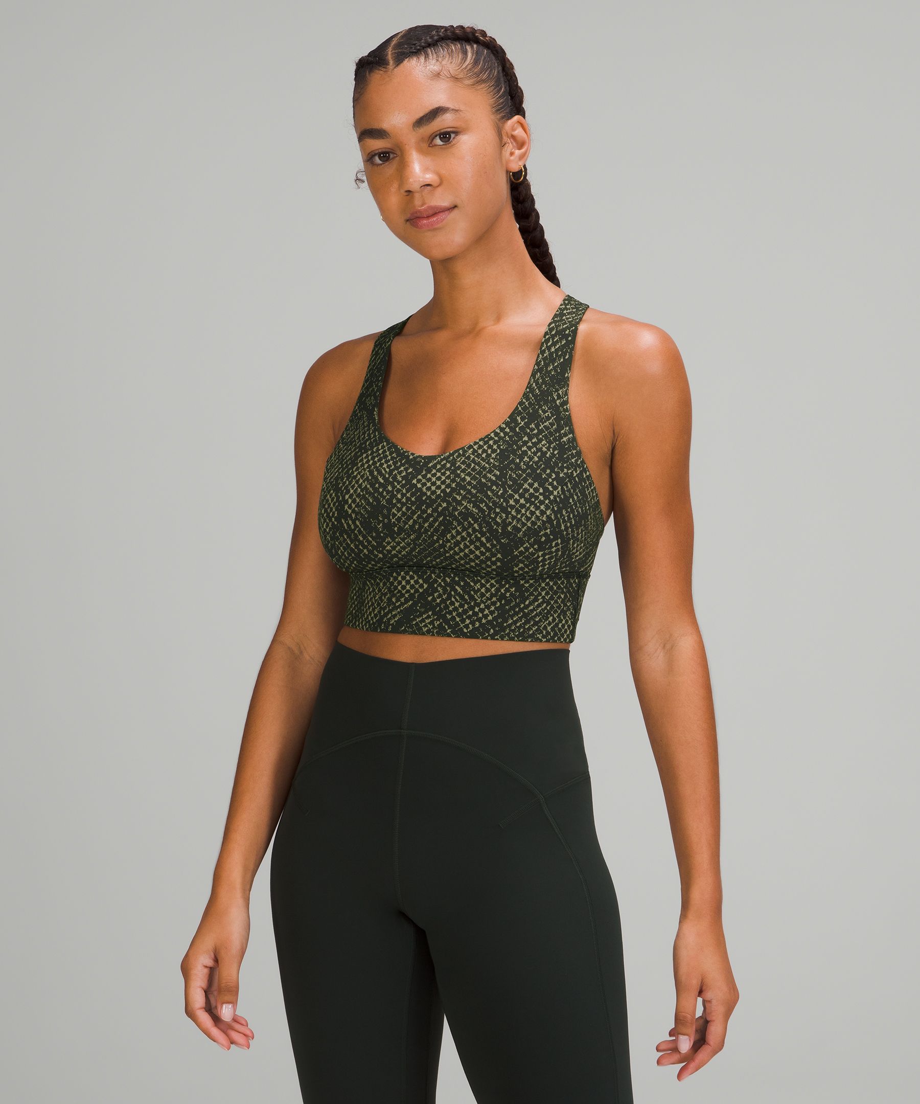 Lululemon Free to BE Serene Bra Long LINE - HHLR (Heathered Lunar Rock)