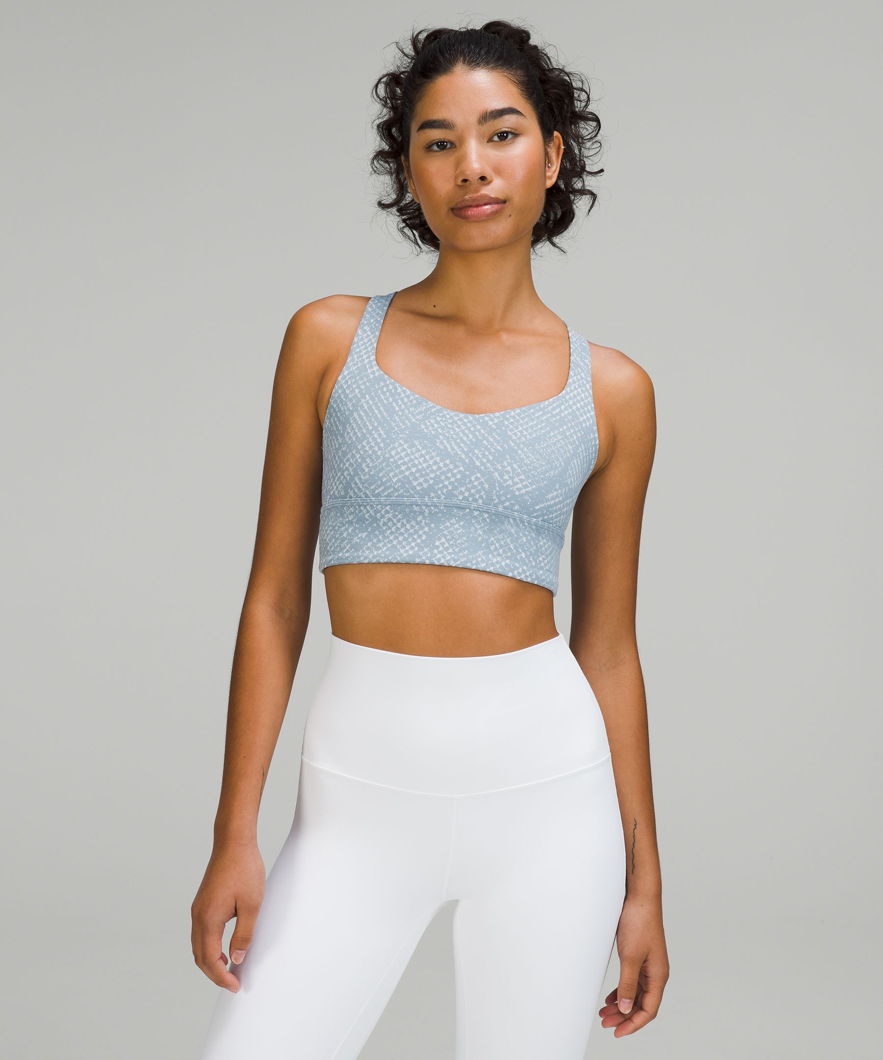 Lululemon Wild Light Support, A/b Cup In Reptilia Jacquard Chambray Starlight