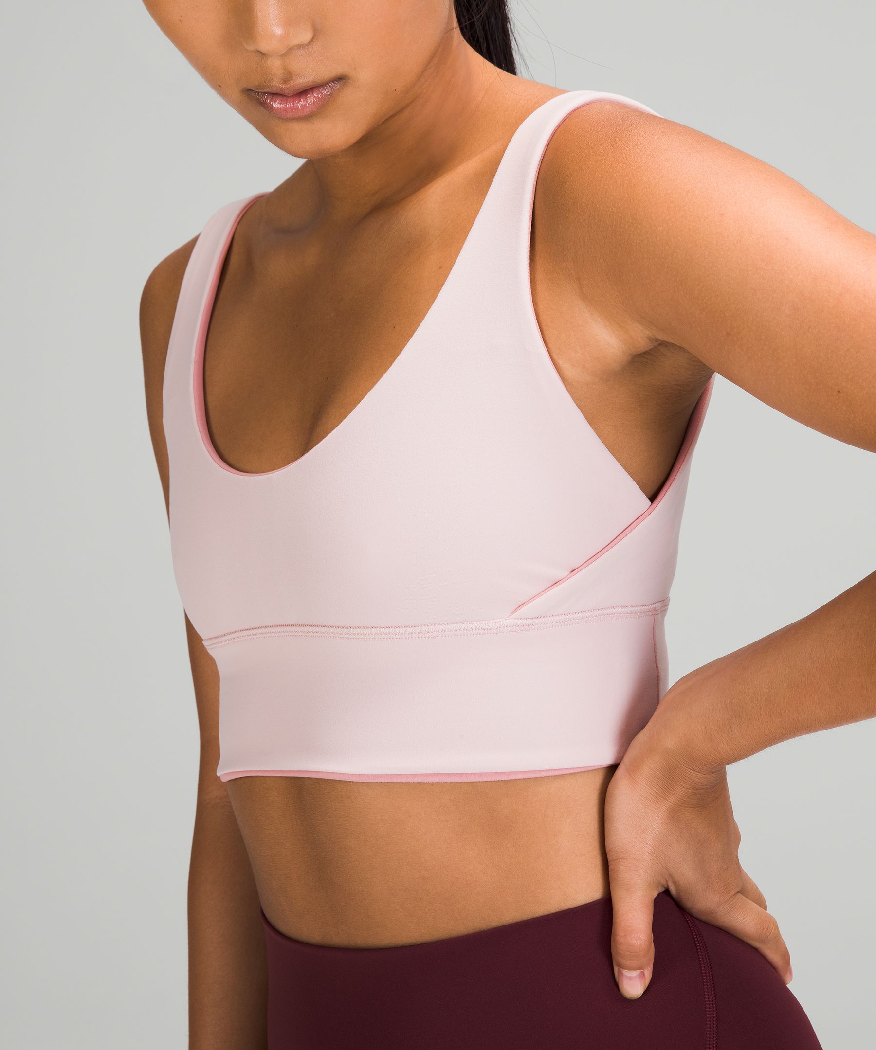 Lululemon Size 2 Align™ Bra Reversible 2xLooks Light Support A/B Pink Linen  NWT