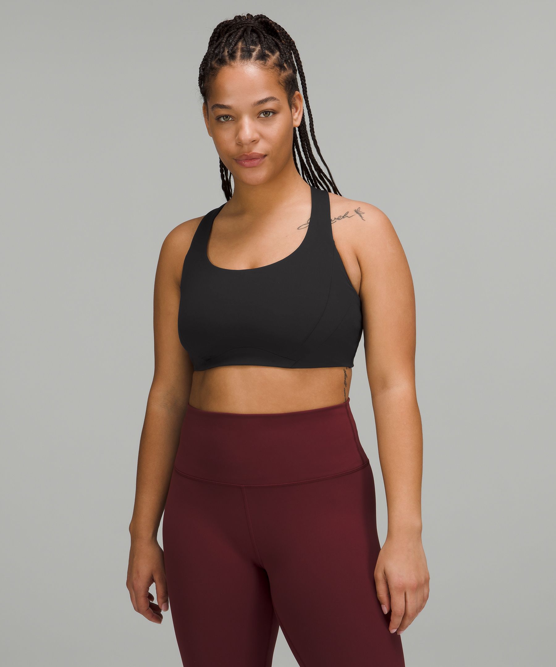 Medium impact Coolmax® double-layer sports bra