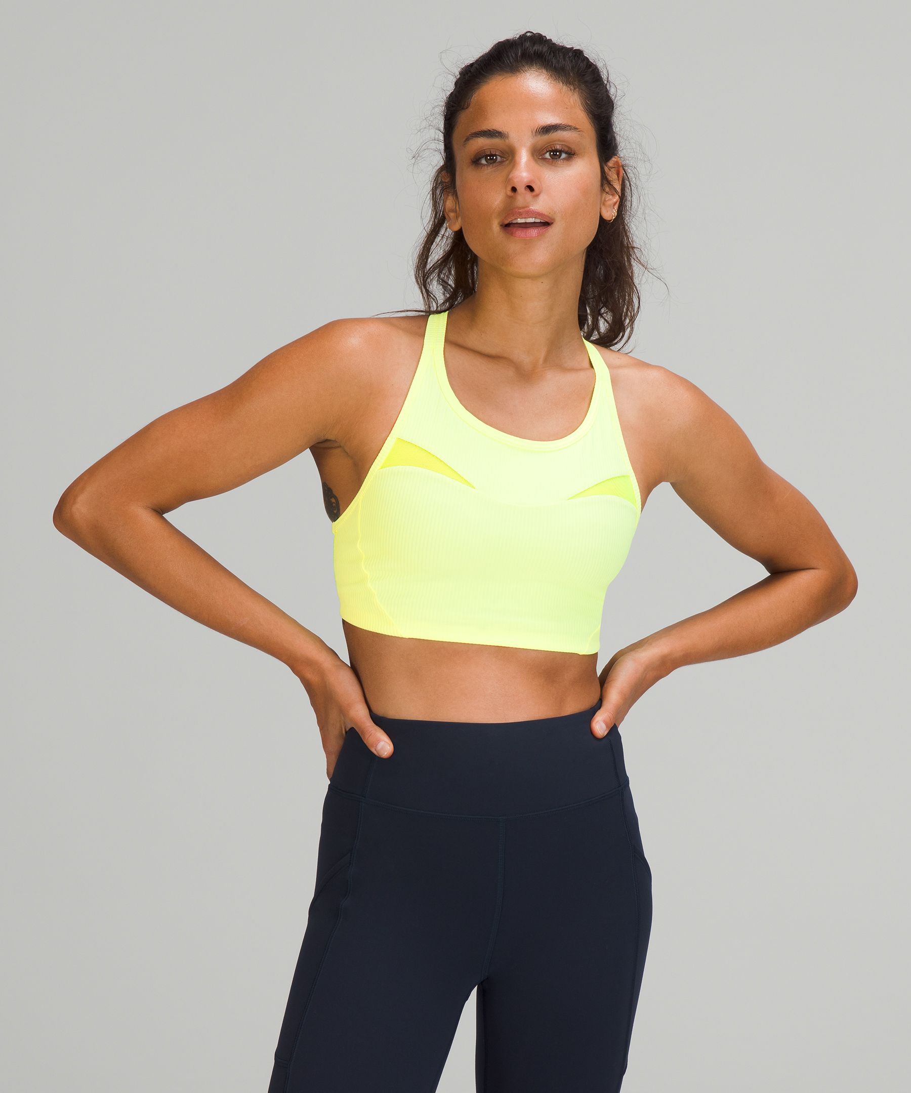 Lululemon Black High Neck & Mesh Sport Bra!