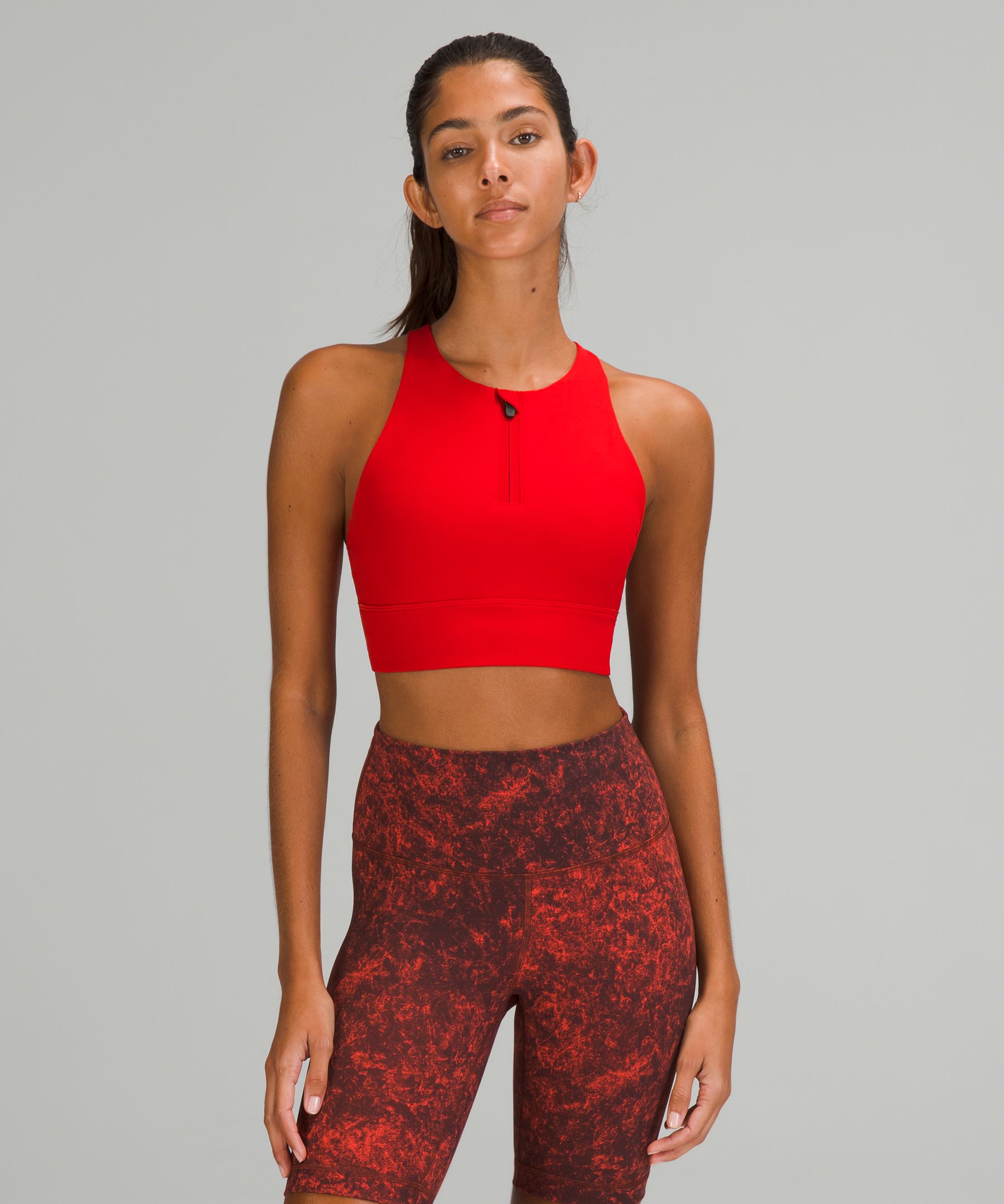 Lululemon Energy Bra Long Line *Medium Support, B–D Cup - Red