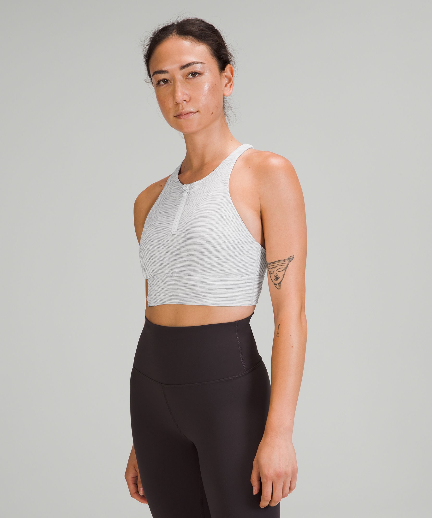 Lululemon Energy High-neck Longline Zip-front Bra Medium Support