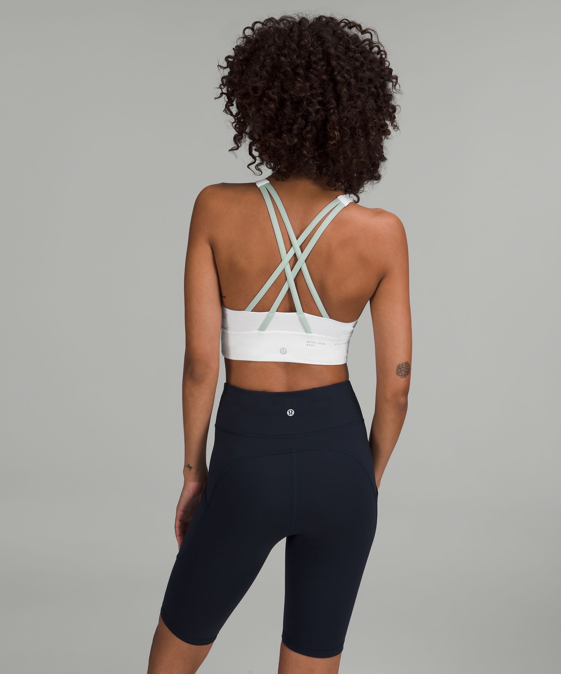 Lululemon Energy Longline Bra *Medium Support, B–D Cups - Pale