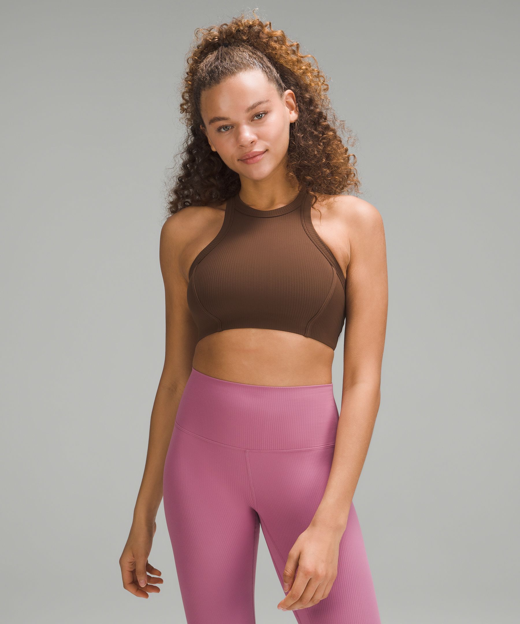 Ribbed Nulu High-Neck Yoga Bra