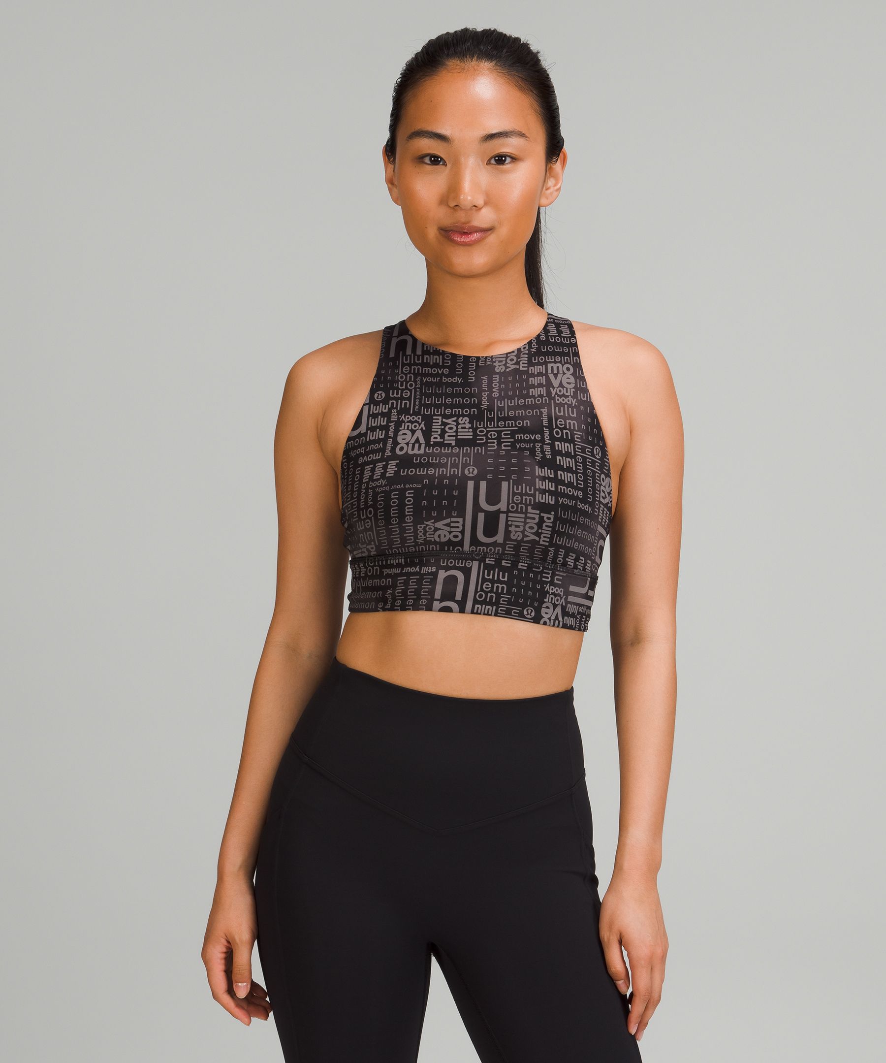 Lululemon Energy Bra High Neck Long Line *medium Support, B–d Cups