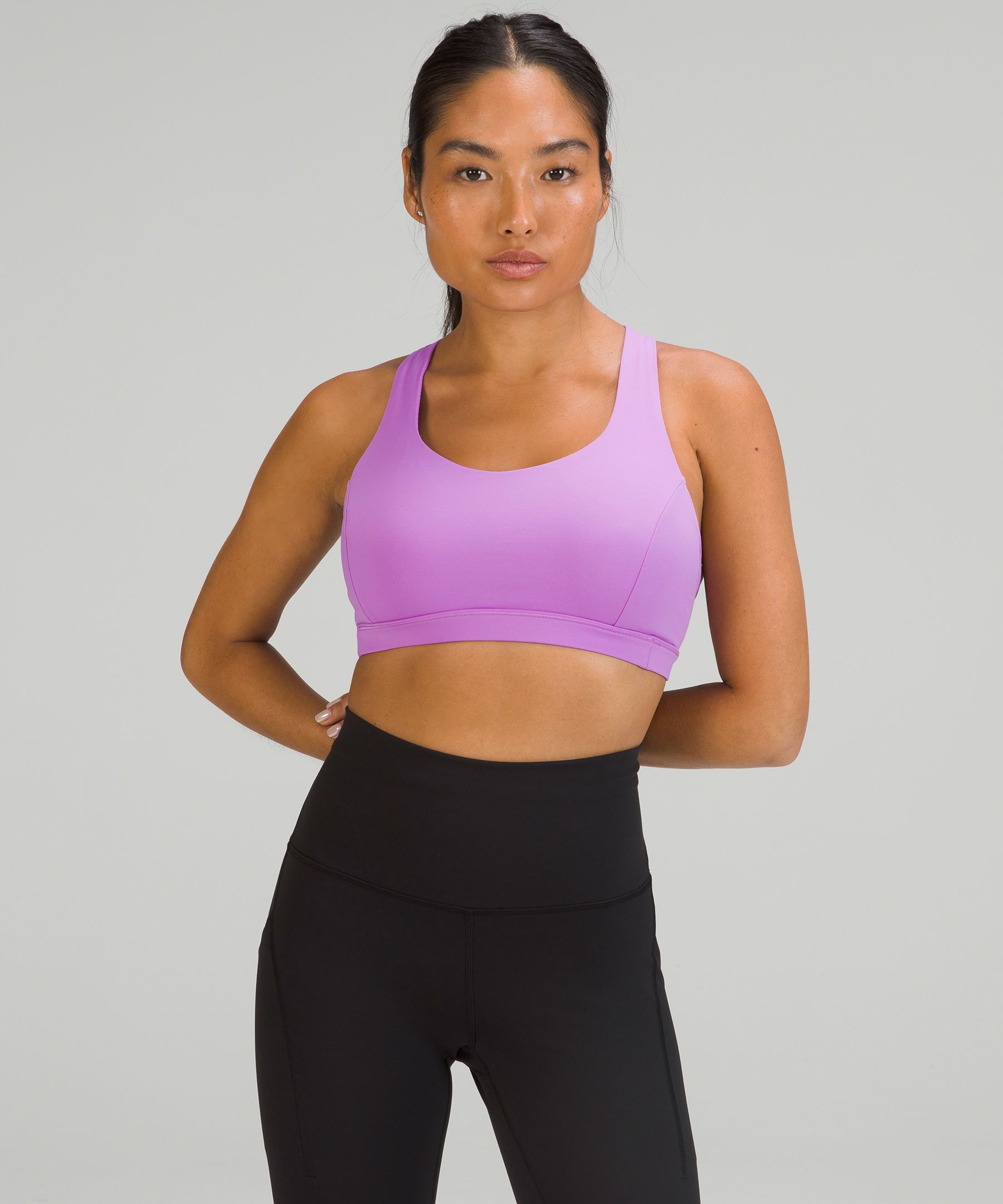 NEW Lululemon Free to Be Serene Bra Light Support C/D Cup Pink Mist Size 6