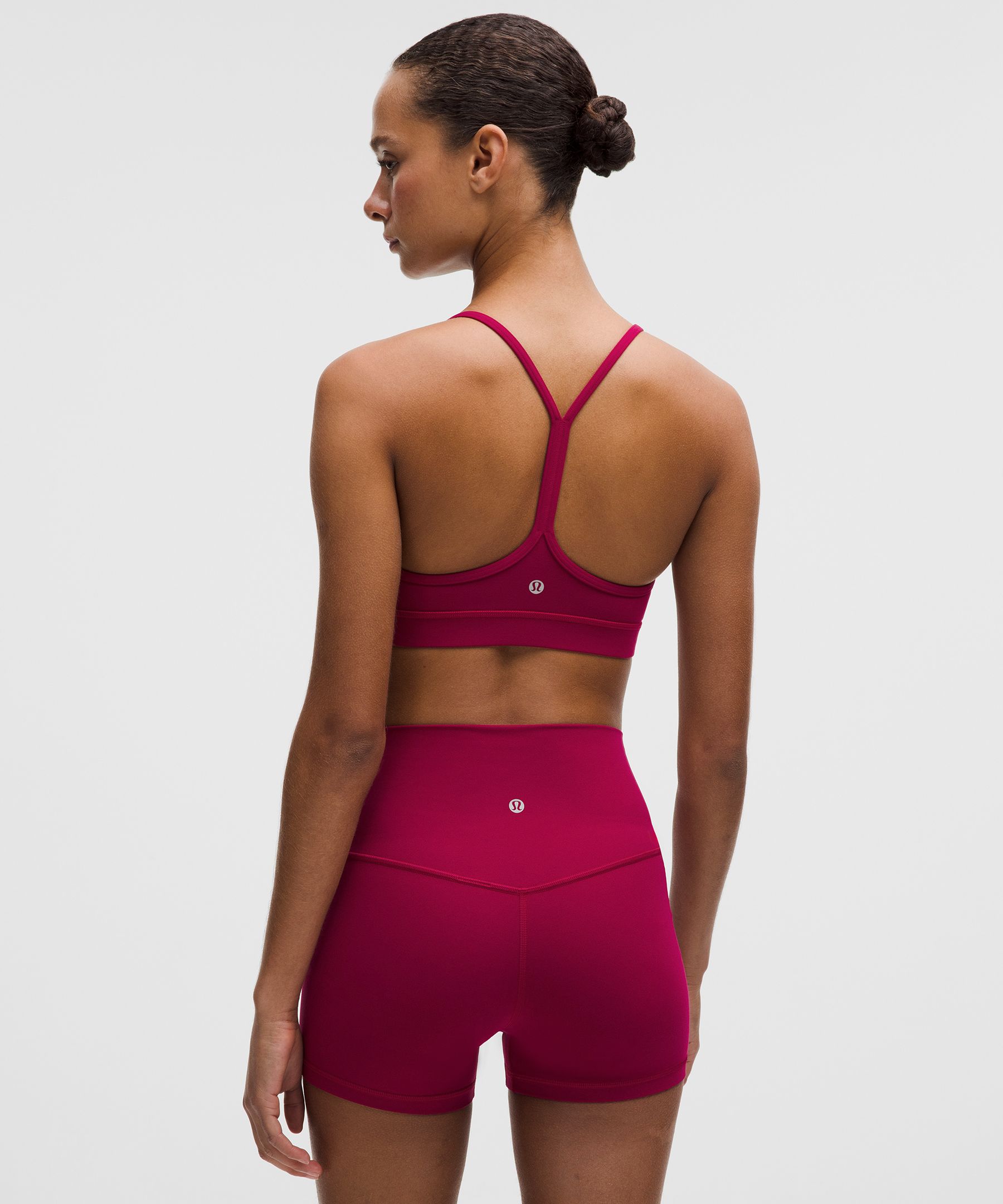 Lululemon Flow Y Bra Nulu In Pink