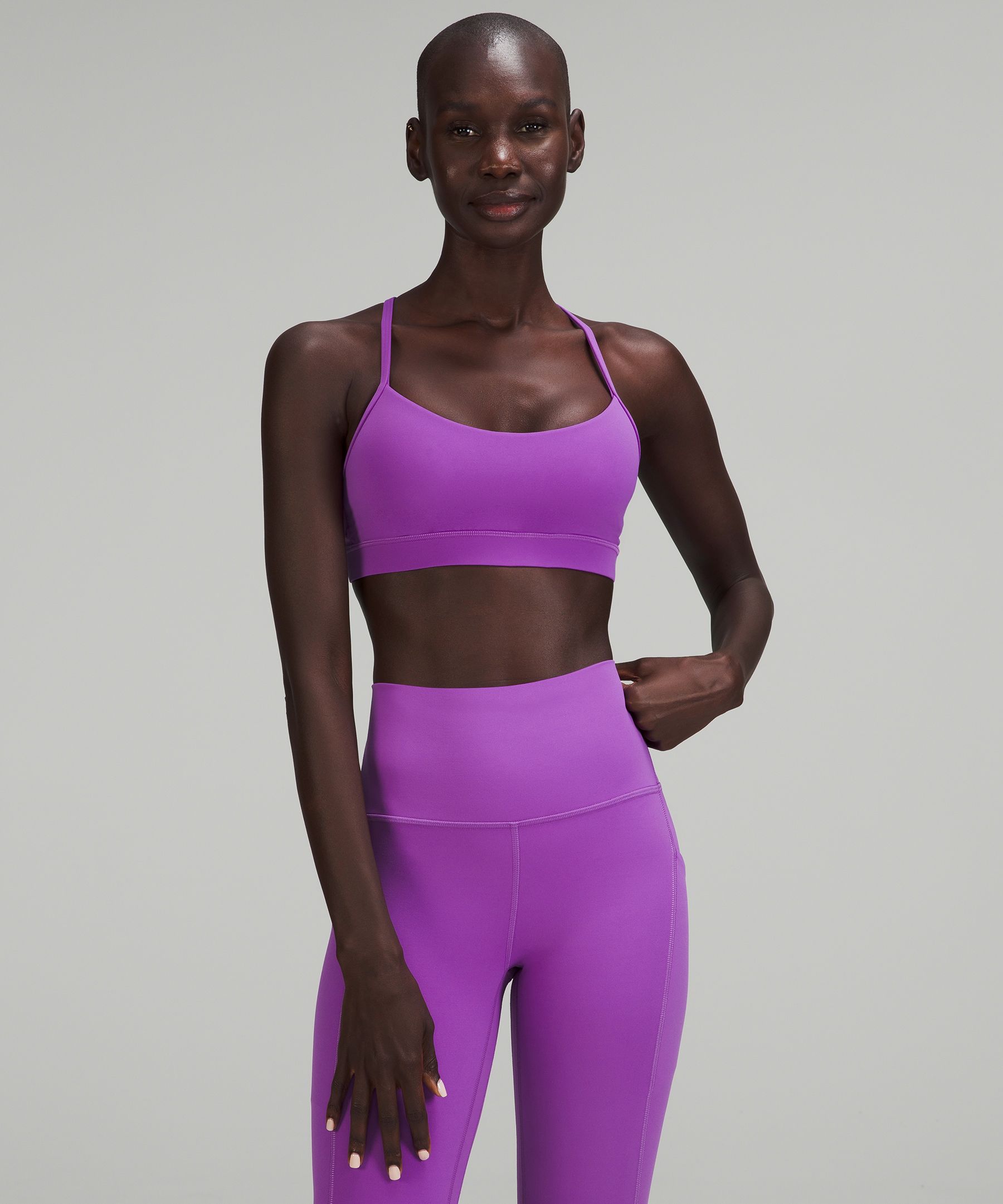 Lululemon Flow Y Nulu Bra Light Support, A-c Cups In Moonlit Magenta