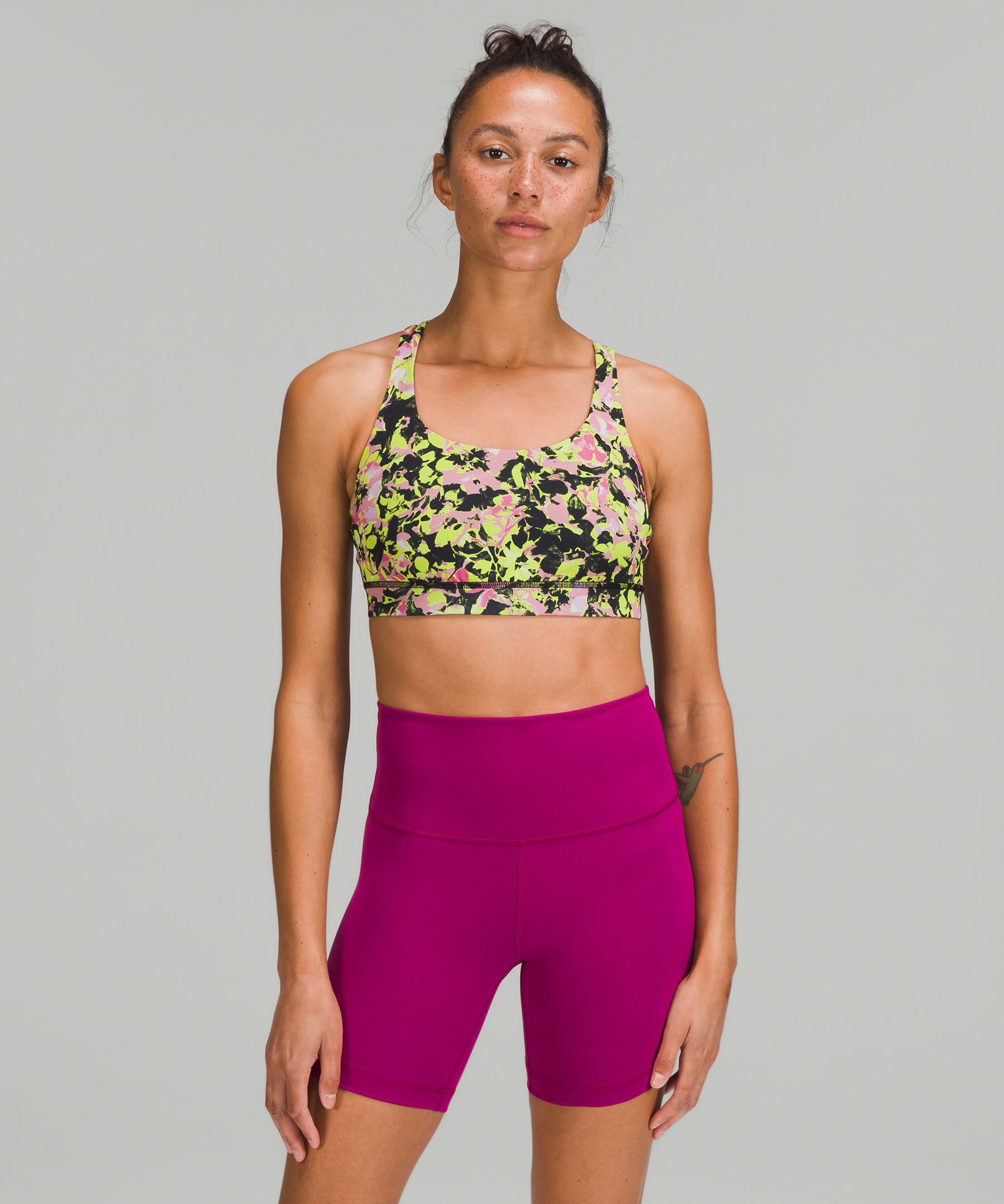 Lululemon Energy Bra *Medium Support, B–D Cups - Heritage 365 Camo Smoky  Red Night Sea Multi - lulu fanatics